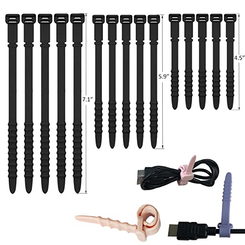 Silicone Ties 5+5+5 Black