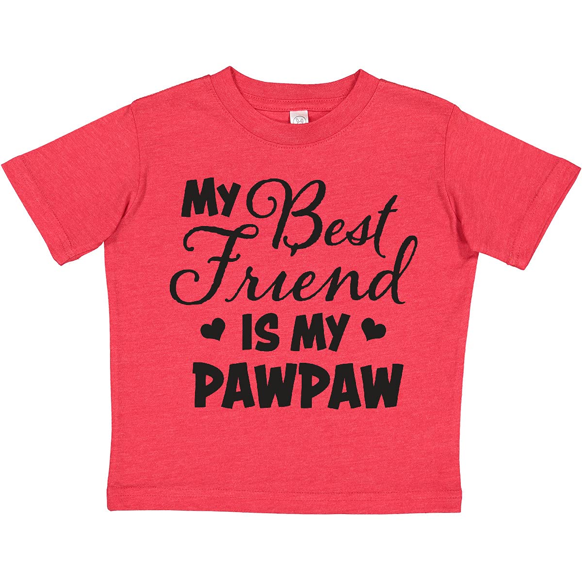 My Best Friend is My Pawpaw with Hearts Toddler T-Shirt for Family Outings and Playdates
