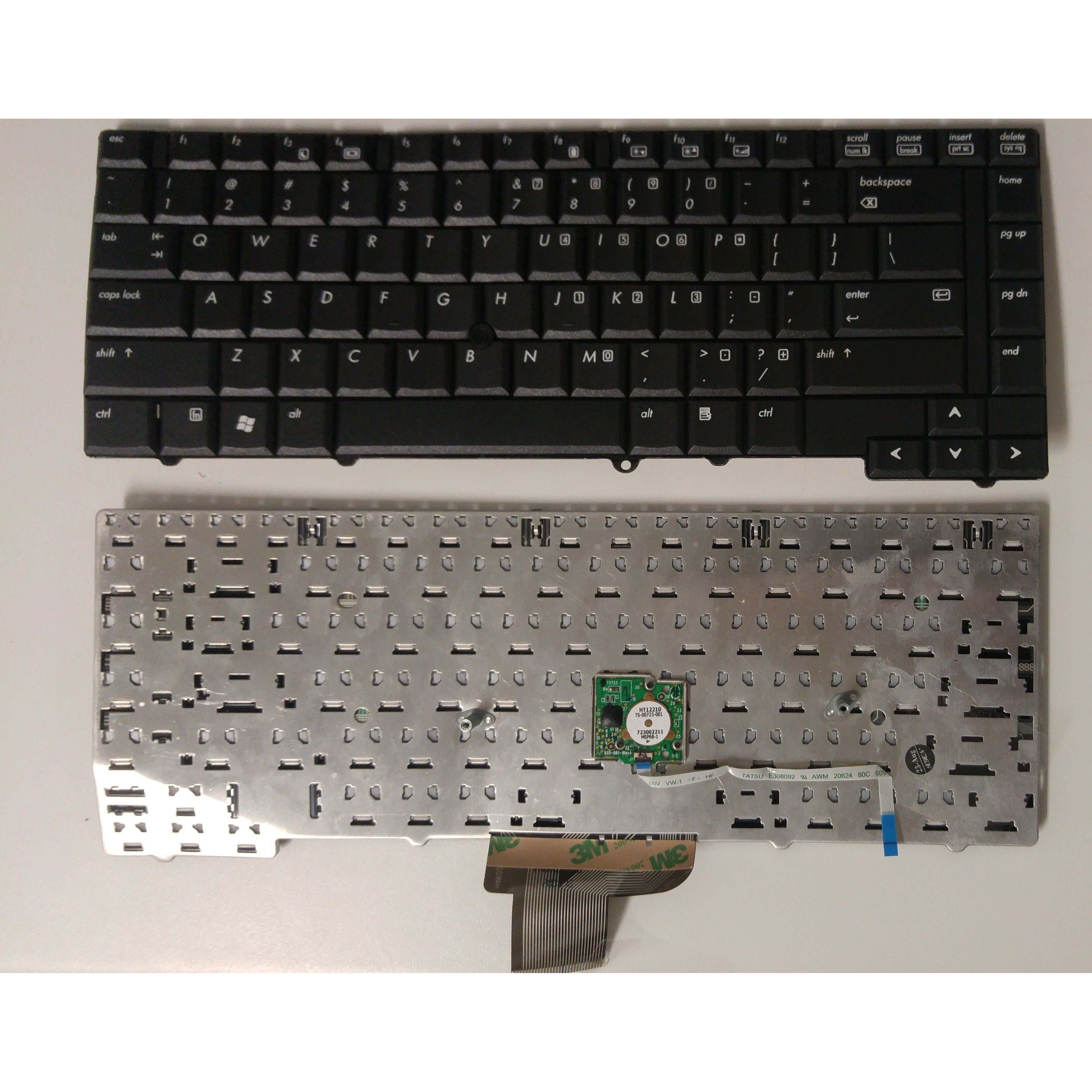 HP Elitebook 8530P 8530W Laptop Keyboard - Black Frame with Pointer (Compatible Part Numbers 495042-001 & 499322-001) - Perfect Replacement for Business & Office Use