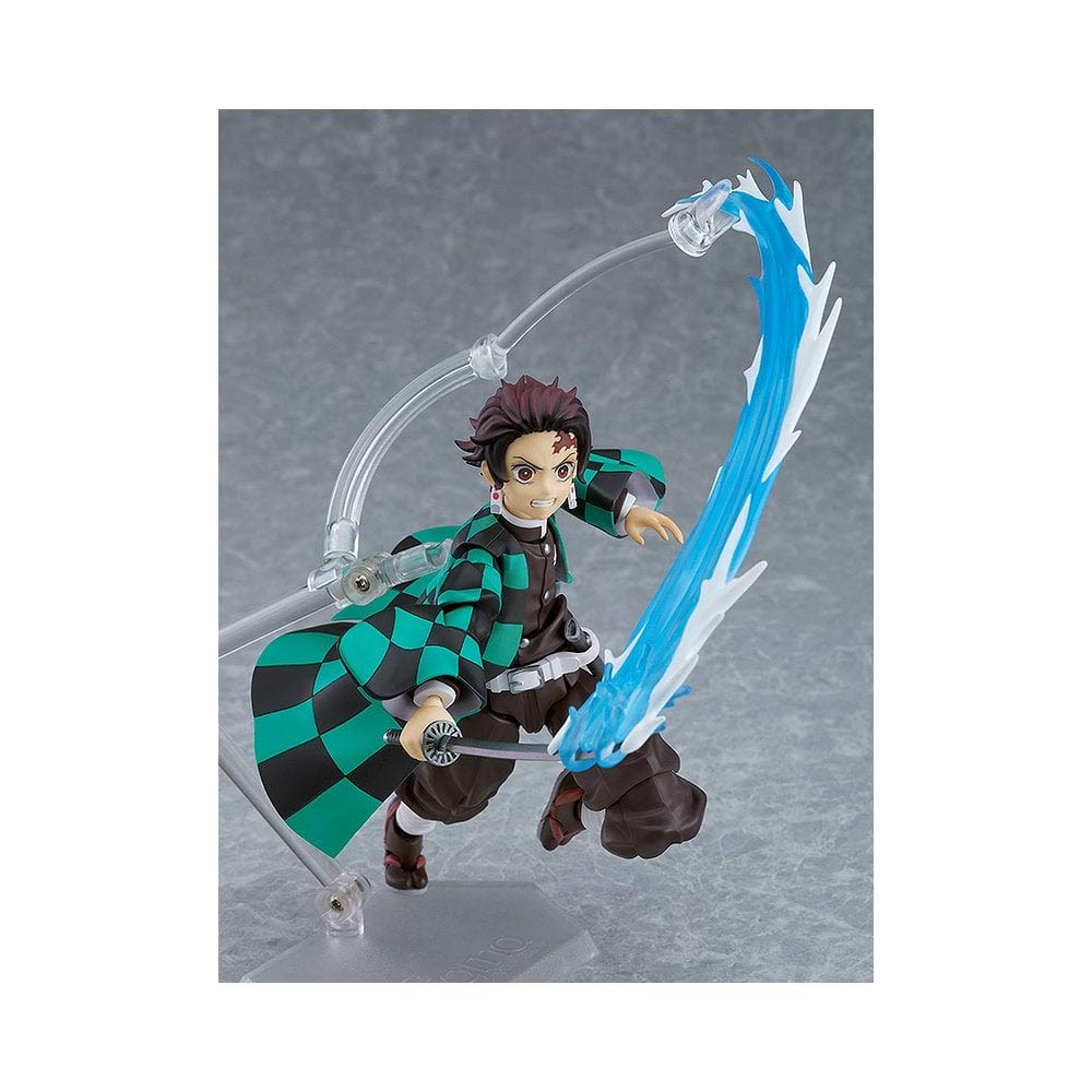 Max Factory Demon Slayer Tanjiro Kamado Deluxe Figma Action Figure - Anime Collectible Toy for Fans & Gift - Perfect for Display, Cosplay & Roleplay