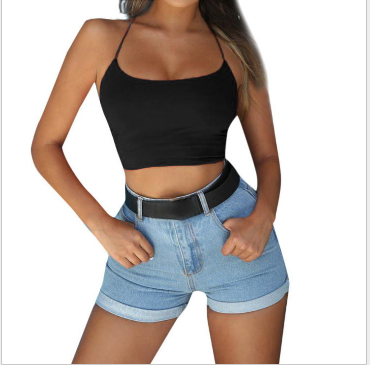Solid Color Backless T-Shirt for Women - Short Sleeve Casual Top | Perfect for Summer Outfits, Beach Wear & Night Out
