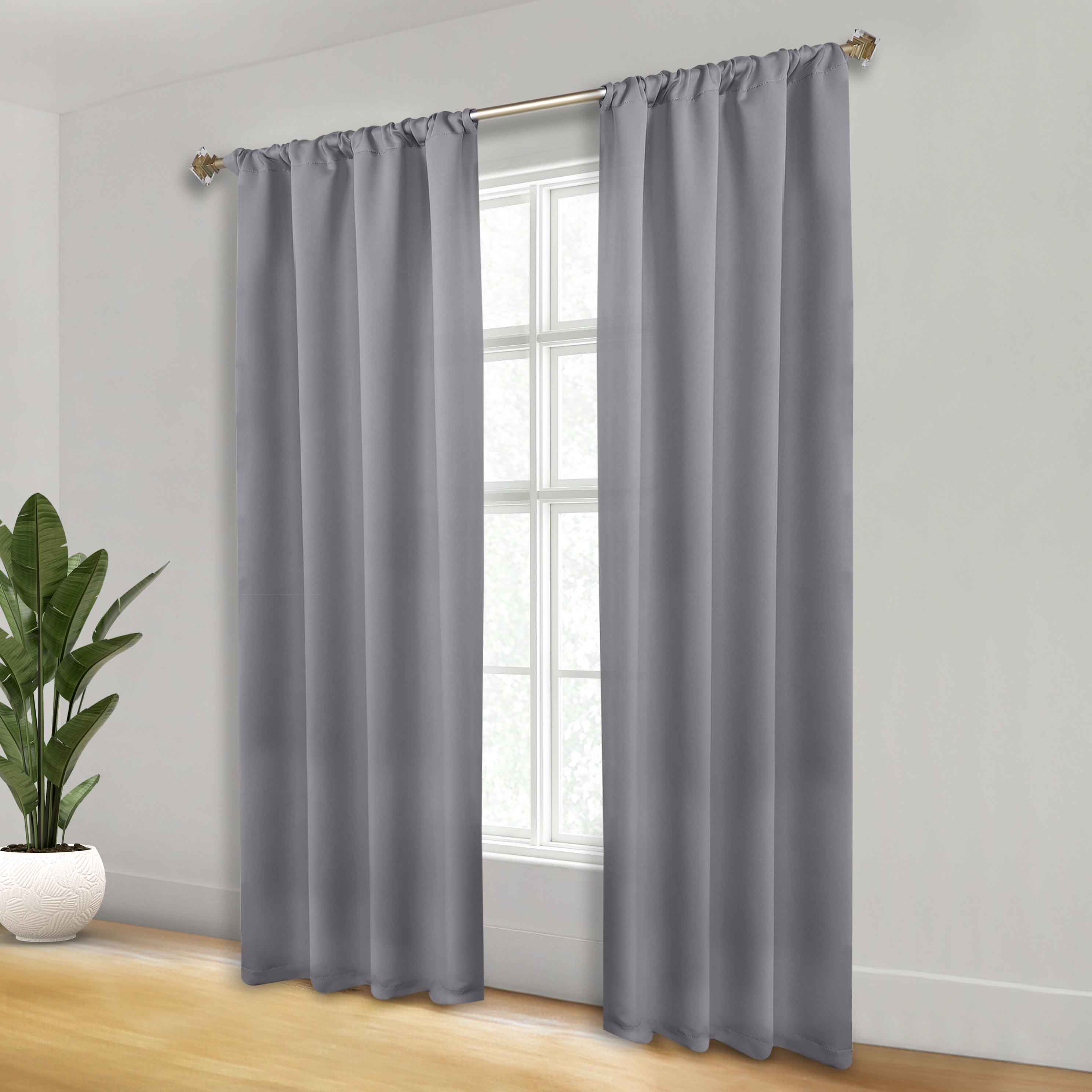 Machine Washable Blackout Curtains Set of 2 - Solid Color Room Darkening Window Treatments for Bedroom, Living Room & Nursery