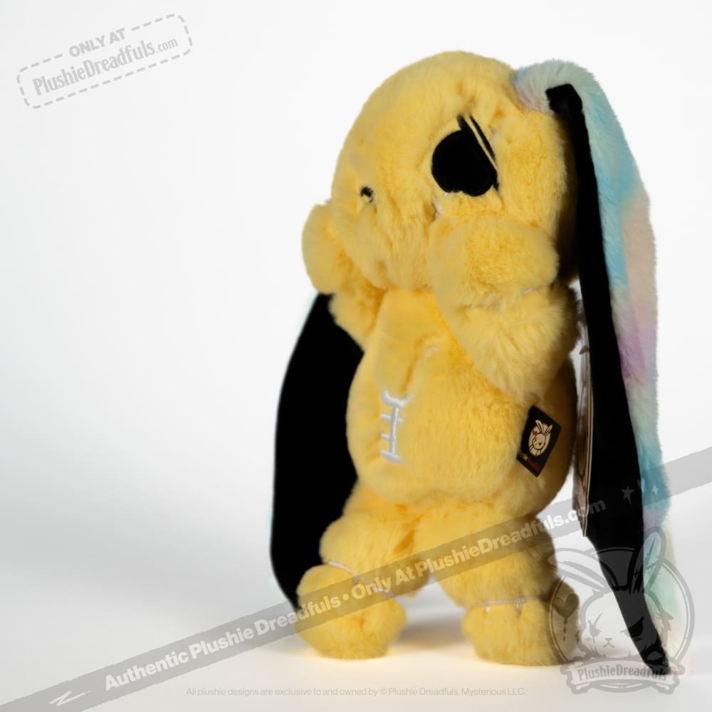 Plushie Dreadfuls Anxiety Rabbit Stuffed Animal - Yellow Limited Edition Soft Plush Toy for Stress Relief & Comfort | Perfect for Anxiety Support, Therapy, and Cuddling