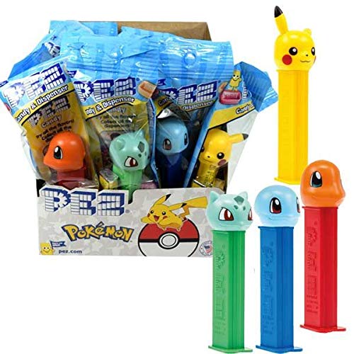 EPROSMIN PEZ Candy Dispenser with Pokémon Characters - 12 Count Bulk Pack for Parties, Halloween, and Collectibles