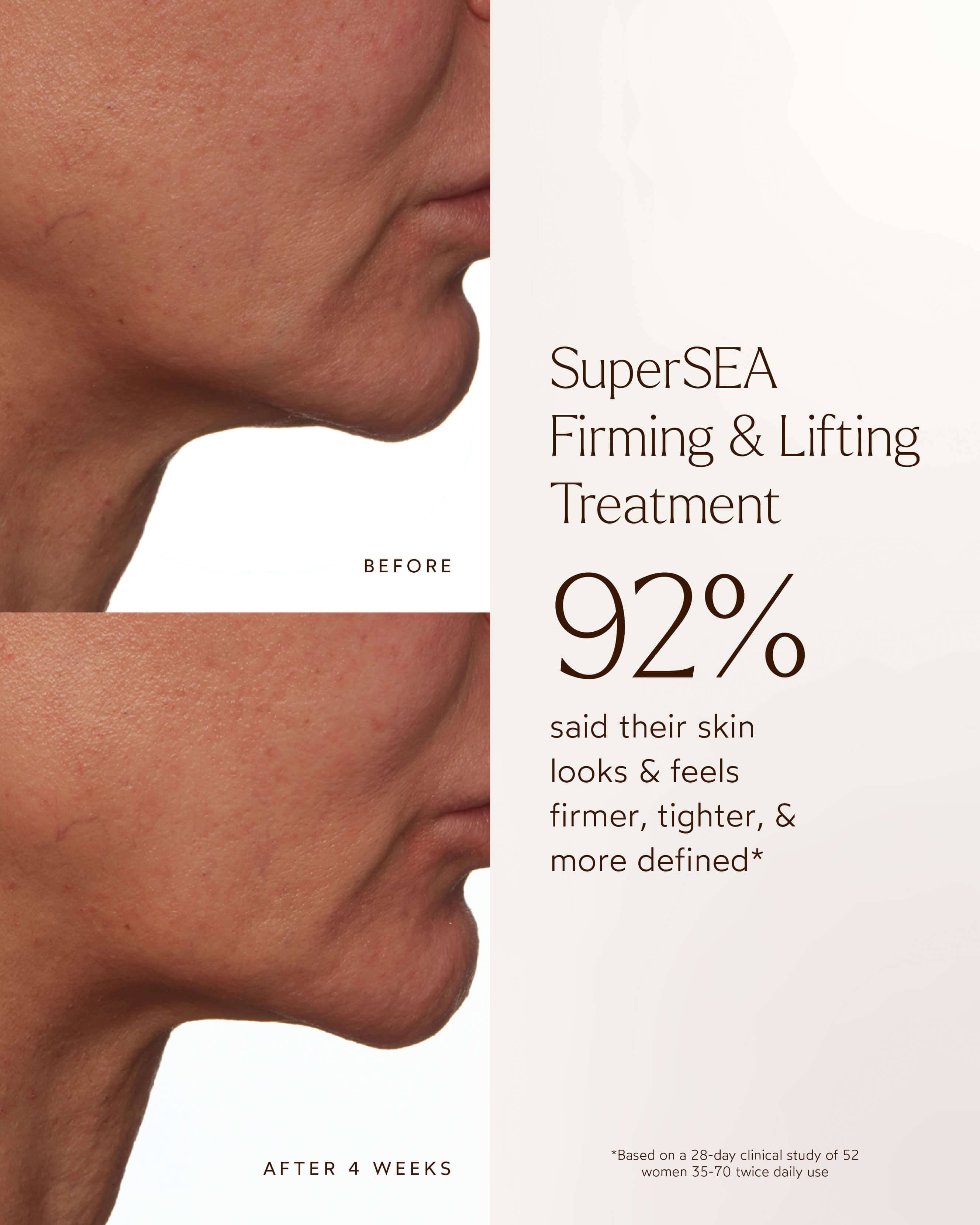SuperSEA Firming & Lifting Serum for Face - Anti-Aging & Hydrating Facial Treatment - Perfect for Night Skincare Routine & Daily Moisturizing