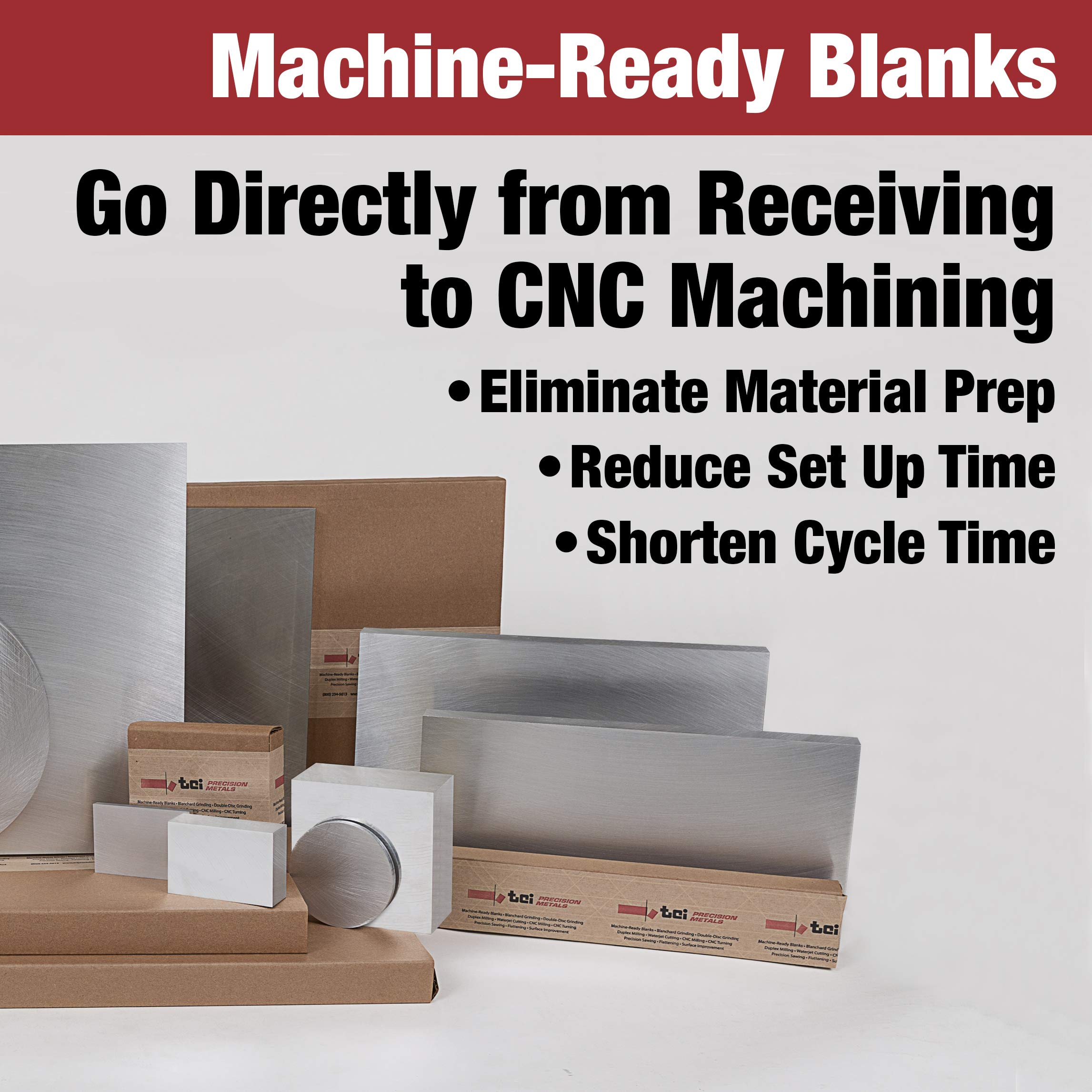 TCI Precision Metals 6061 Aluminum Sheets and Plates - 1.000