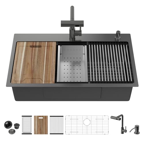 Gunmetal Black + Faucet
