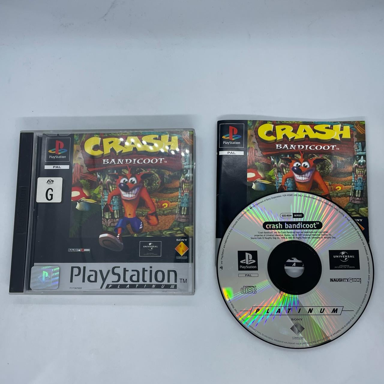 Original Crash Bandicoot PS1 Game for Playstation 1 - Complete with Manual (PAL Version) | Classic Platformer Adventure for Retro Gaming Enthusiasts | Perfect for Collectors & Nostalgic Gaming Sessions