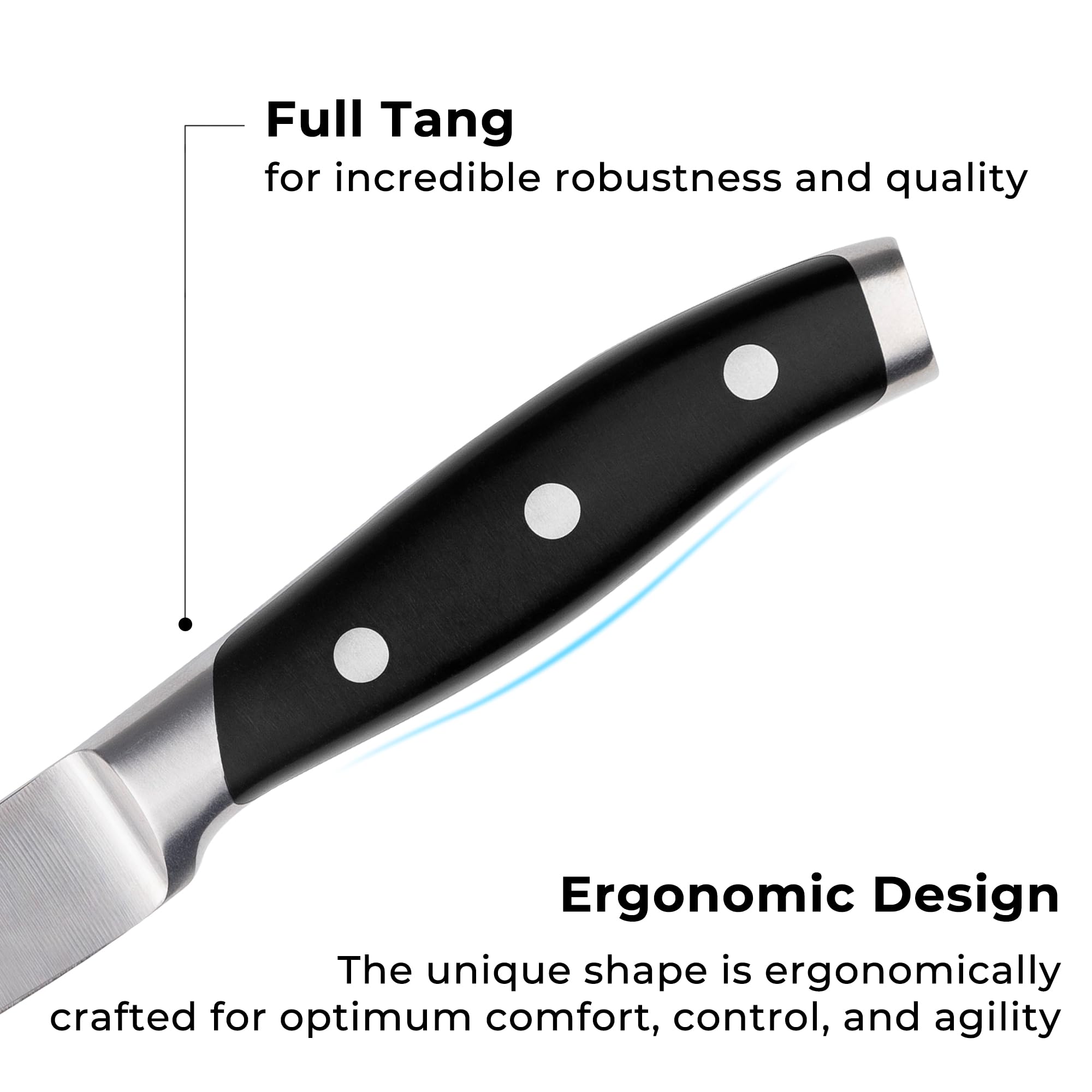 Linoroso 3.5 Inch Paring Knife - Sharp German Stainless Steel Fruit & Vegetable Knife with Ergonomic Handle & Gift Box - Perfect for Peeling, Slicing & Kitchen Prep