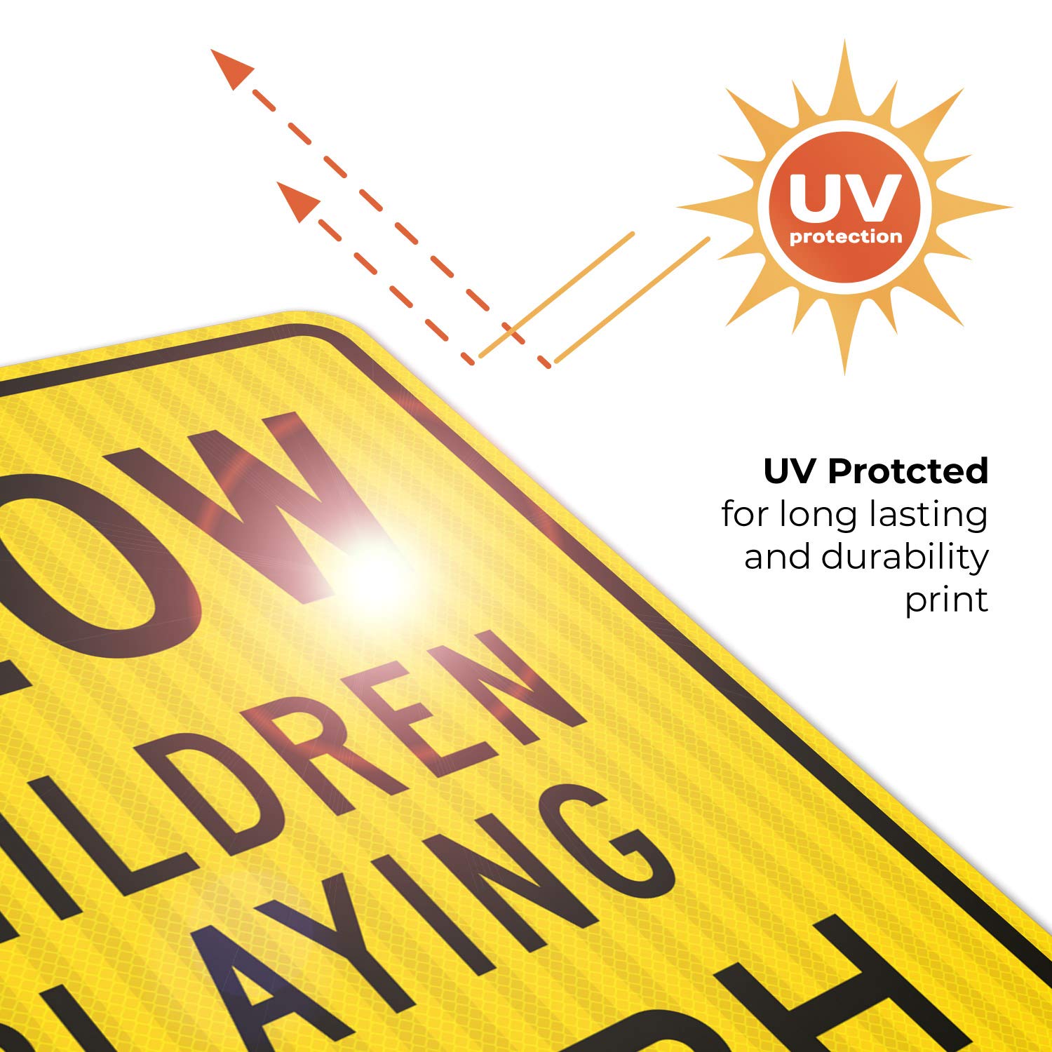 Slow Children Playing 5 MPH Sign - 24x30 Inches Reflective Aluminum Traffic Sign - 3M EGP .080 Fade-Resistant for Indoor/Outdoor Use - Made in USA - Perfect for School Zones, Neighborhoods & Driveway Safety