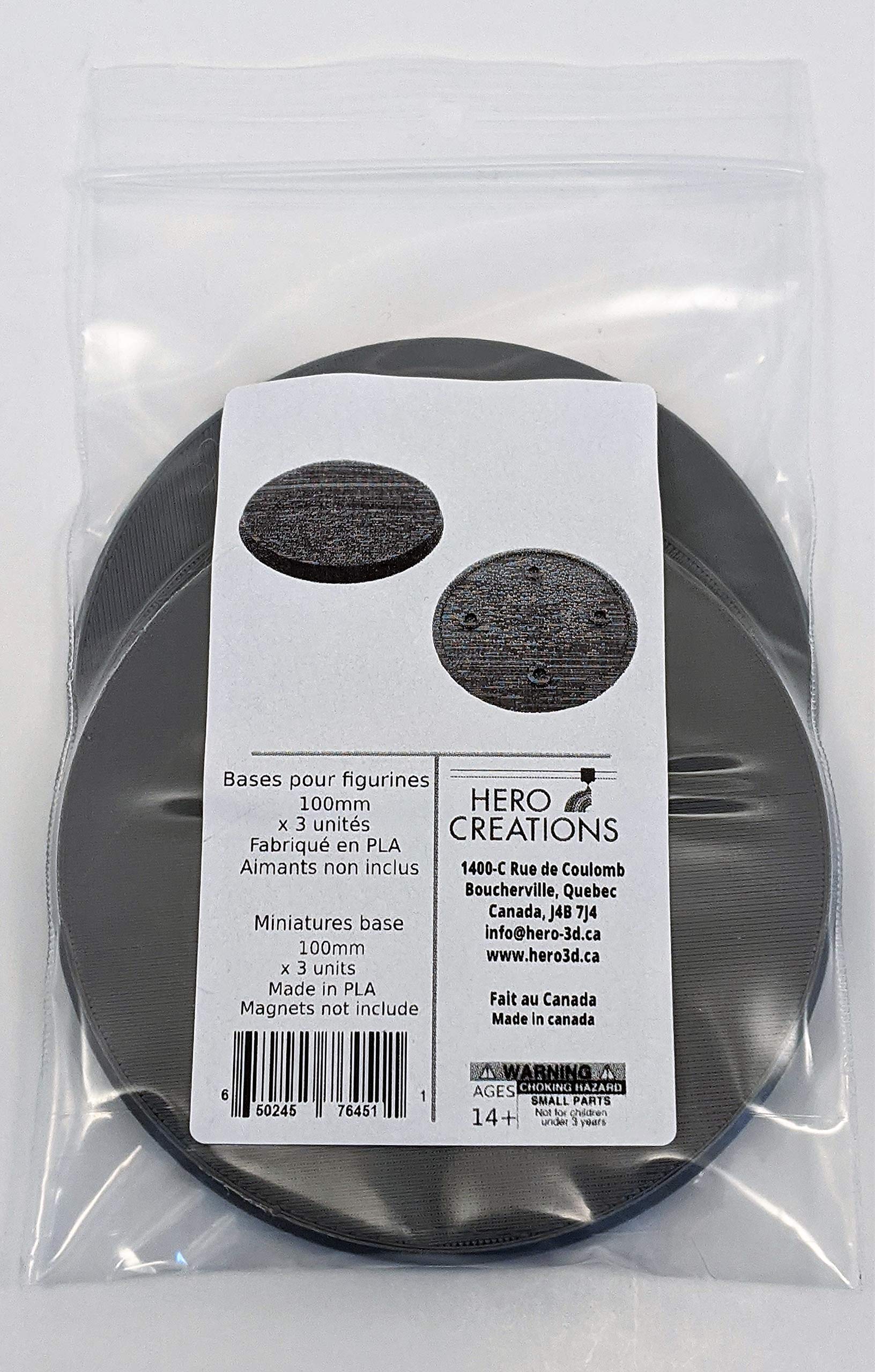 75mm Miniature Plastic Gray Bases - 4 Pack (3 Inch) - Large Circular RPG & Tabletop Wargame Bases for D&D, Warhammer & Mini Figurines - Perfect for Battle Maps, Terrain Building & Game Displays