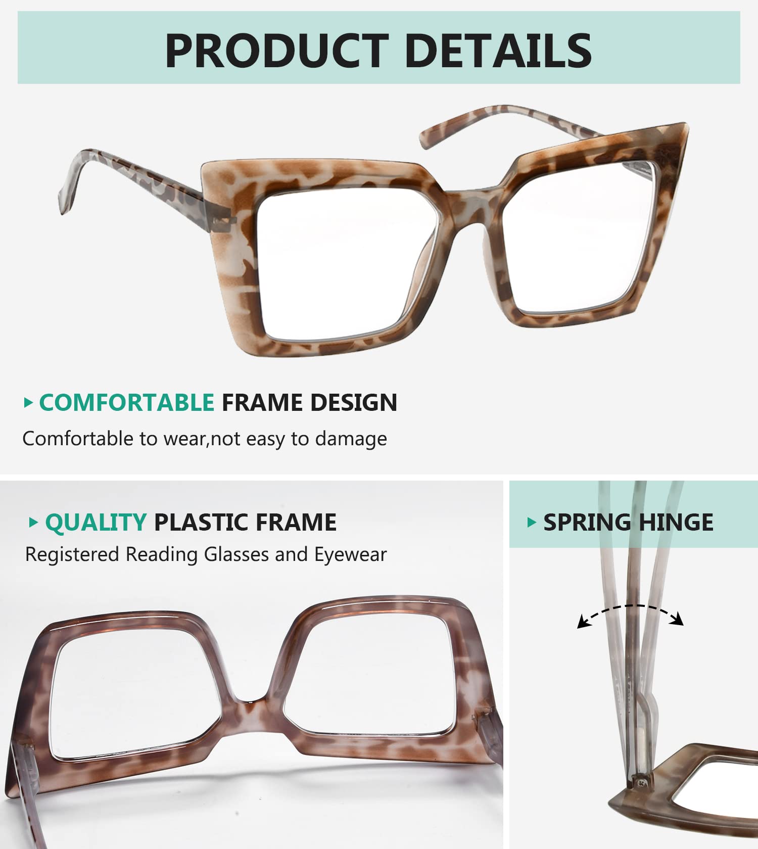 Eyekepper Photochromic Reading Glasses for Women - Lightweight Oversized Readers with Transition Lenses (Indoor/Outdoor Use) - Perfect for Reading, Driving, and Outdoor Activities