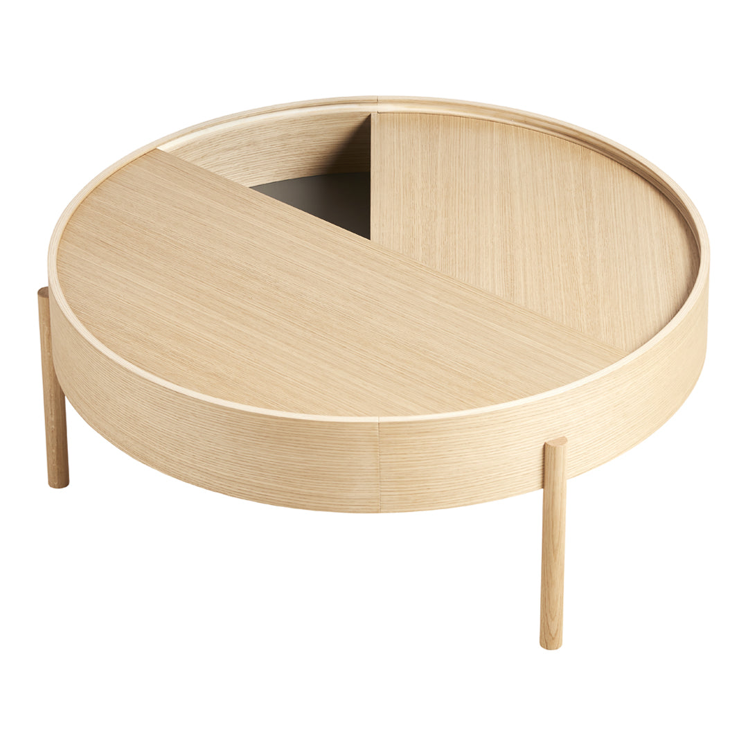 Modern Arc Coffee Table - Mid-Century Style Wooden Living Room Furniture for Home Decor | Perfect for Small Spaces, Apartments & Lounge Areas