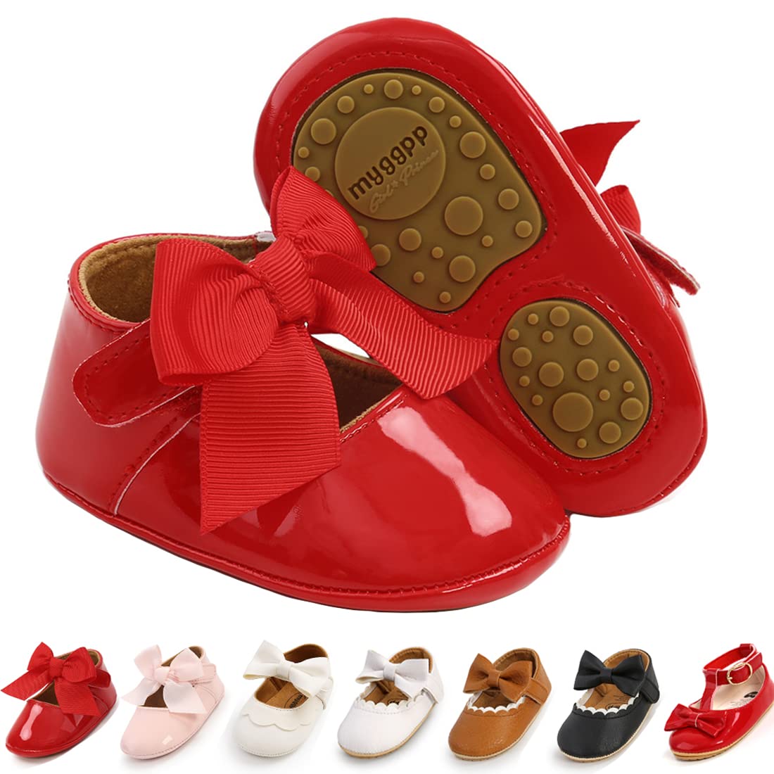 Baby Girl Shoes Soft Sole Mary Jane Flats for Infant Toddler Walking - Comfortable First Walkers & Prewalkers for Weddings, Parties & Dress Up - Perfect for Special Occasions & Everyday Play