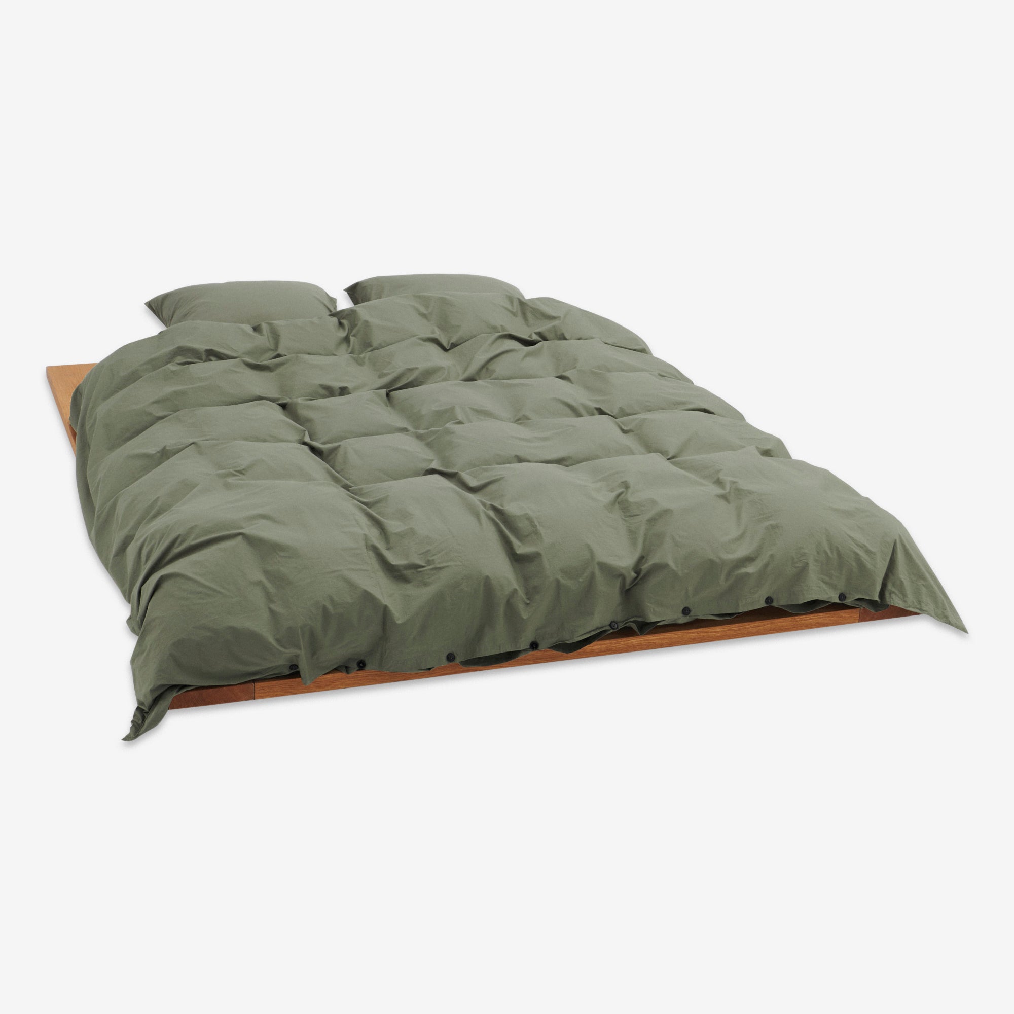 Premium 100% Cotton Percale Duvet Cover Set - Olive Green Bedding for All Seasons | Breathable & Soft Luxury Bed Sheets for Master Bedroom, Guest Room & Dorm