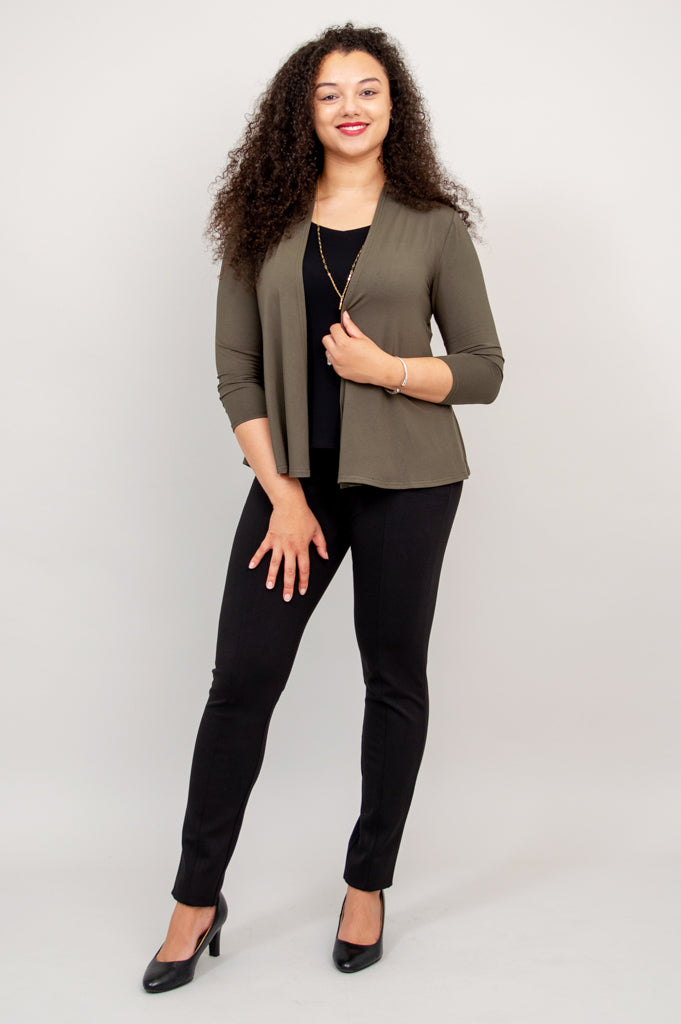 Kathy Women's Lightweight Khaki Jacket - Soft Bamboo Fabric for Comfort & Style - Perfect for Casual Outings, Travel & Layering