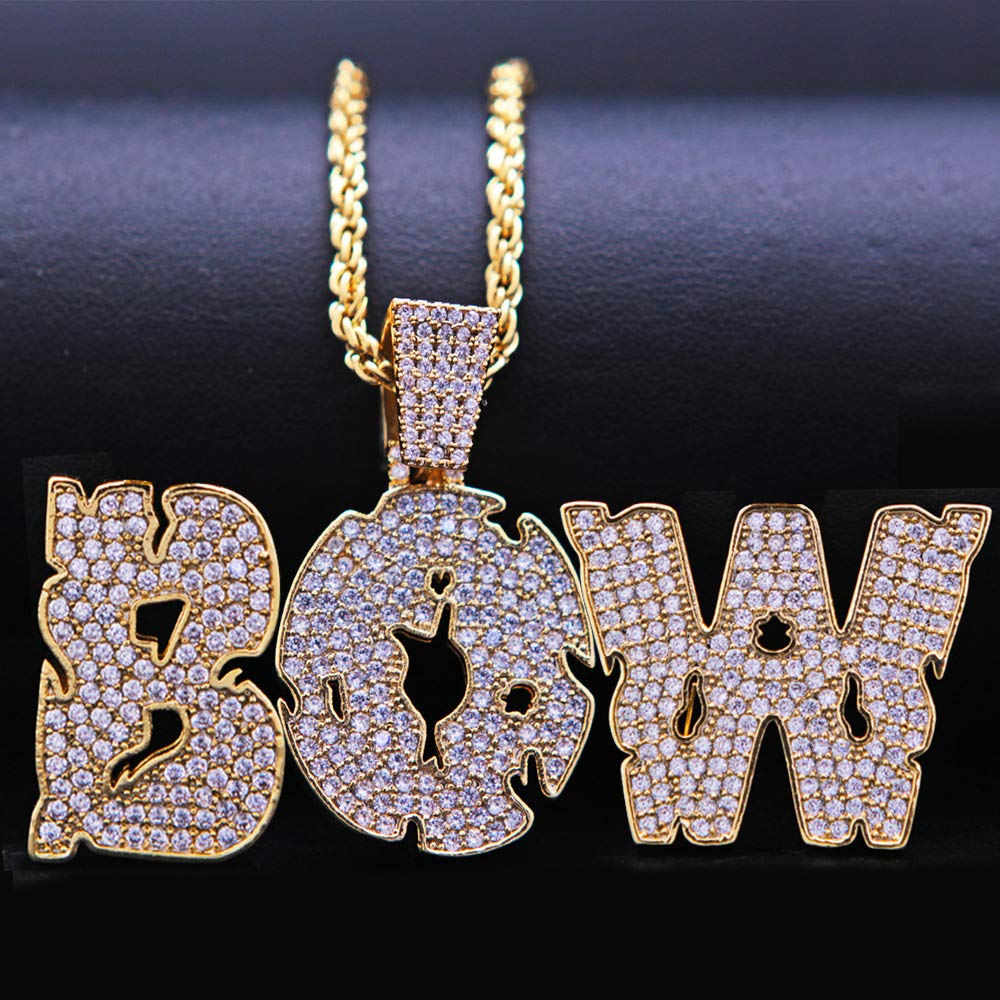 Custom Iced Out Bling Initial Necklace - Personalized Nameplate Jewelry for Men & Women | Hip Hop Style, Big Letter Pendant | Perfect Gift for Birthday, Anniversary & Special Occasions