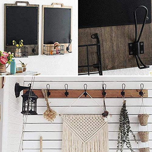 12pcs Black Vintage Coat Hooks - Heavy Duty for Bedroom Bathroom Farmhouse