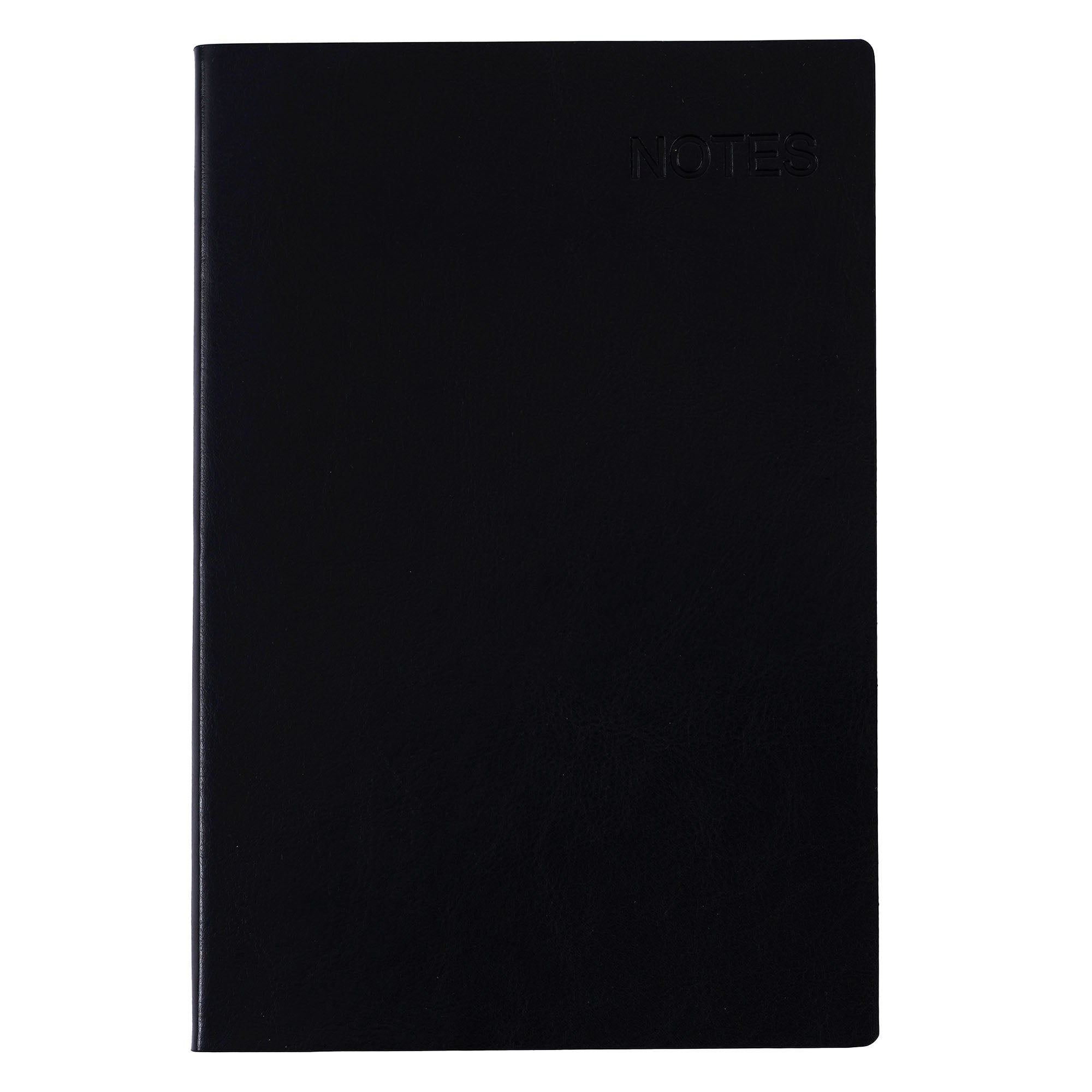 160-Sheet PU Leather Debossed Notebook with Ribbon Bookmark - Black Journal for Writing, Note Taking & Planning (5.625