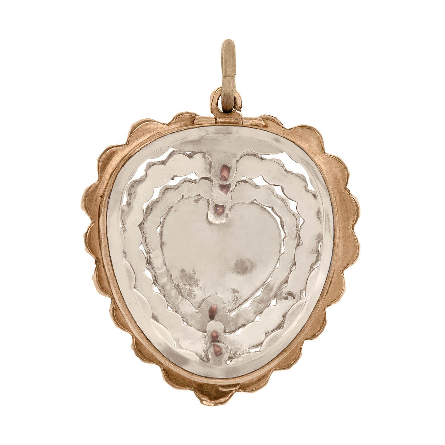 **Antique Victorian 9K Gold Bohemian Barnet Heart Locket Necklace – Vintage Jewelry Gift for Women, Bridal, Valentine's Day & Special Occasions**