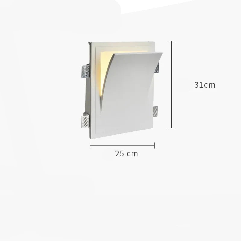 Minimalist Modern Edge Wall Light - Set of 2, LED Wall Sconce for Bedroom, Living Room, Hallway & Staircase Lighting
