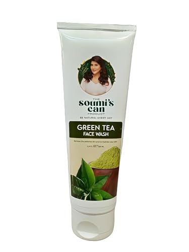 Priya Variety Stores Green Tea Face Wash for Men & Women - 100ml - Natural Cleanser for Acne & Oily Skin - Perfect for Daily Skincare Routine & Travel