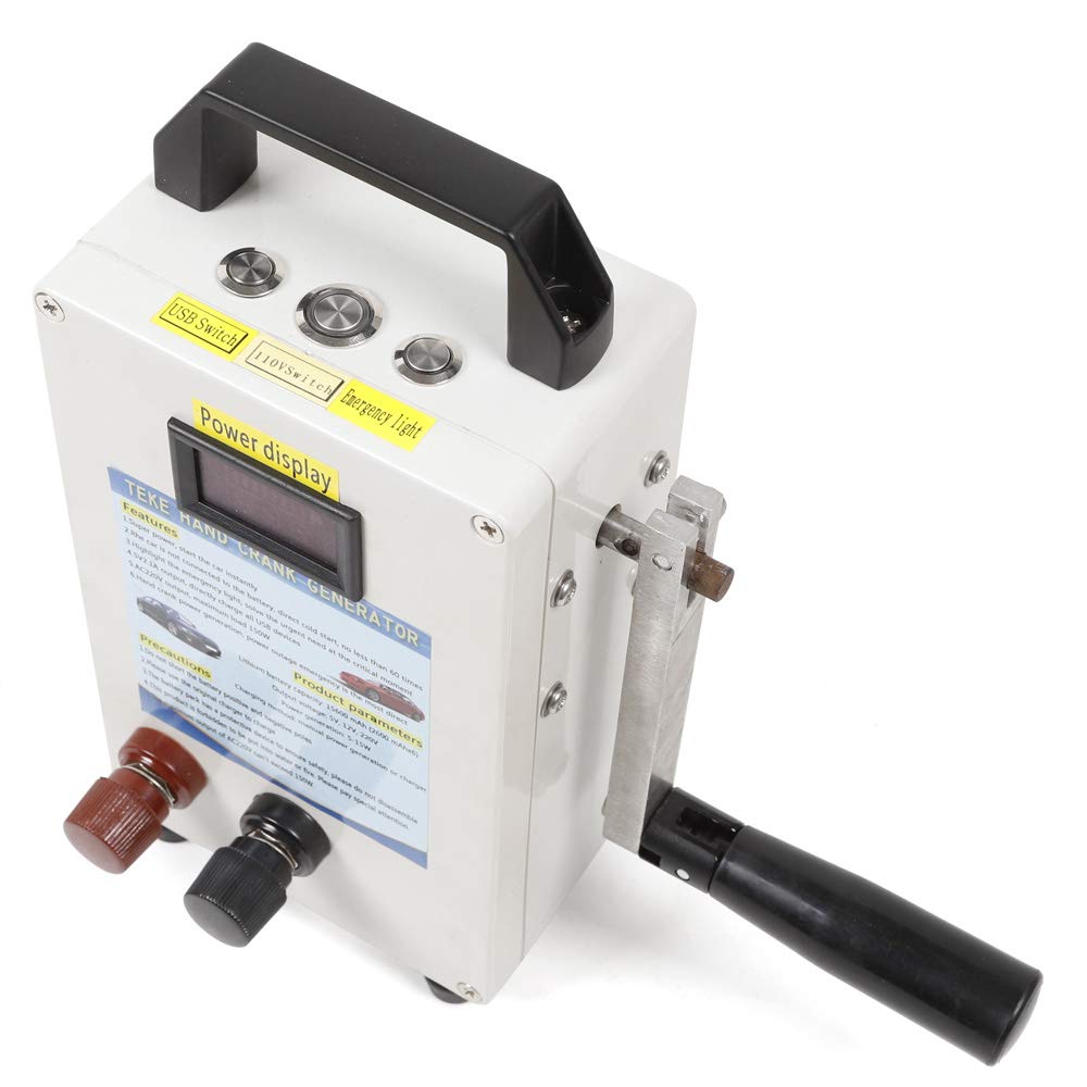 Hand Crank Generator - 150W Portable Emergency Power Supply for Phone Charging, Camping & Outdoor Survival Gear - Manual Power Bank for Emergency Kits & Off-Grid Adventures