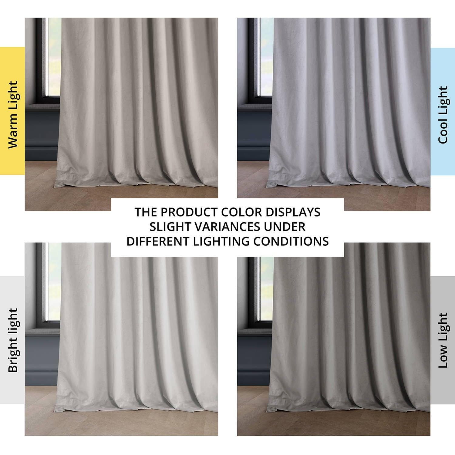 City Grey Heritage Plush Velvet Blackout Curtains for Bedroom - Thermal Insulated Noise Reducing Window Drapes for Living Room & Nursery
