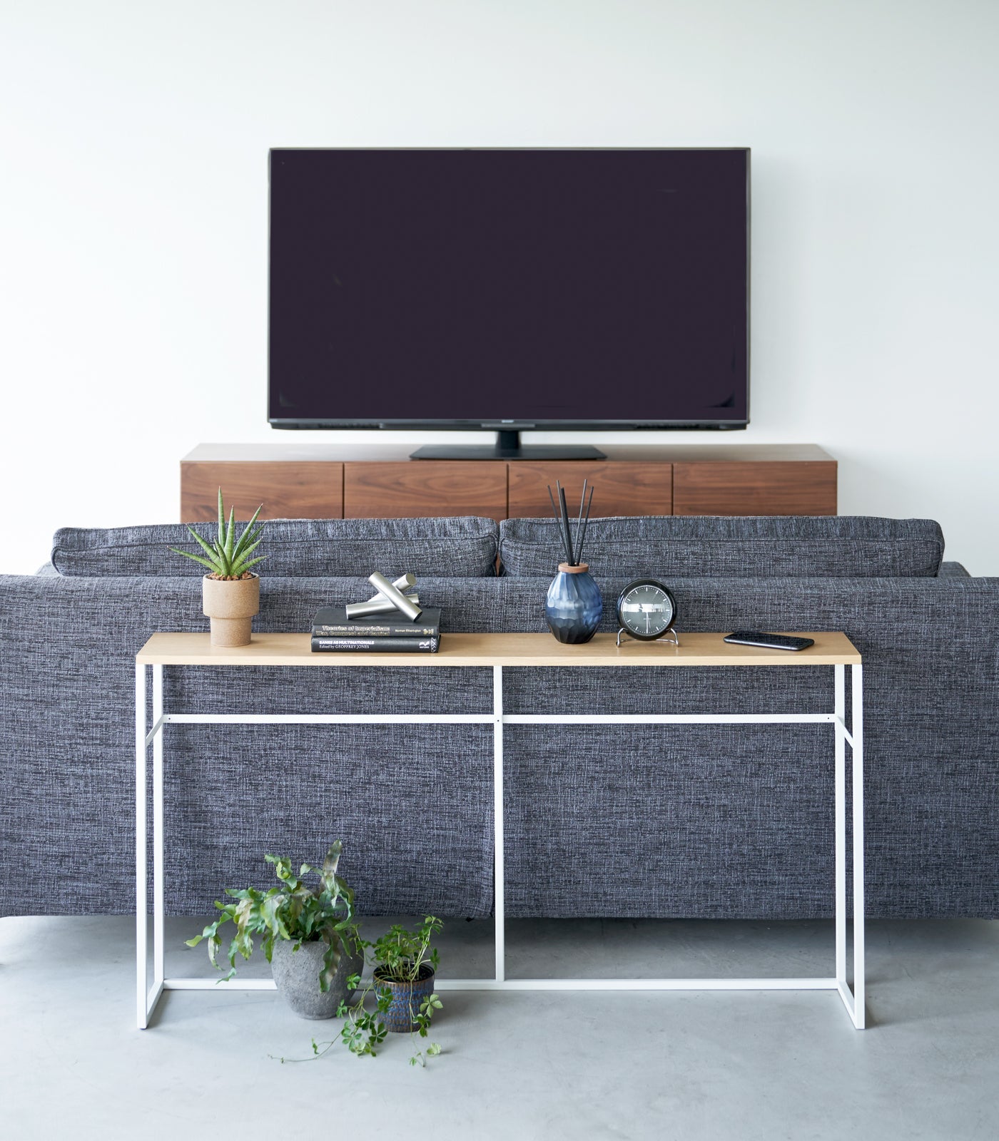 Modern Long Console Table - 2 Stylish Designs with Sturdy Steel Frame | Perfect for Entryway, Living Room & Hallway Decor