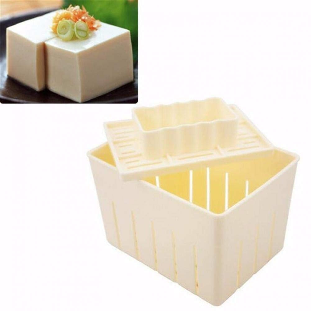 1pc Plastic Tofu Press Mold for Homemade Tofu, Cheese & Soybean Curds - Perfect for Feta, Halloumi & Mexican Cheese Making with Included Cheese Cloth (One Size) | Ideal for Vegan Cooking, DIY Cheese & Healthy Meal Prep