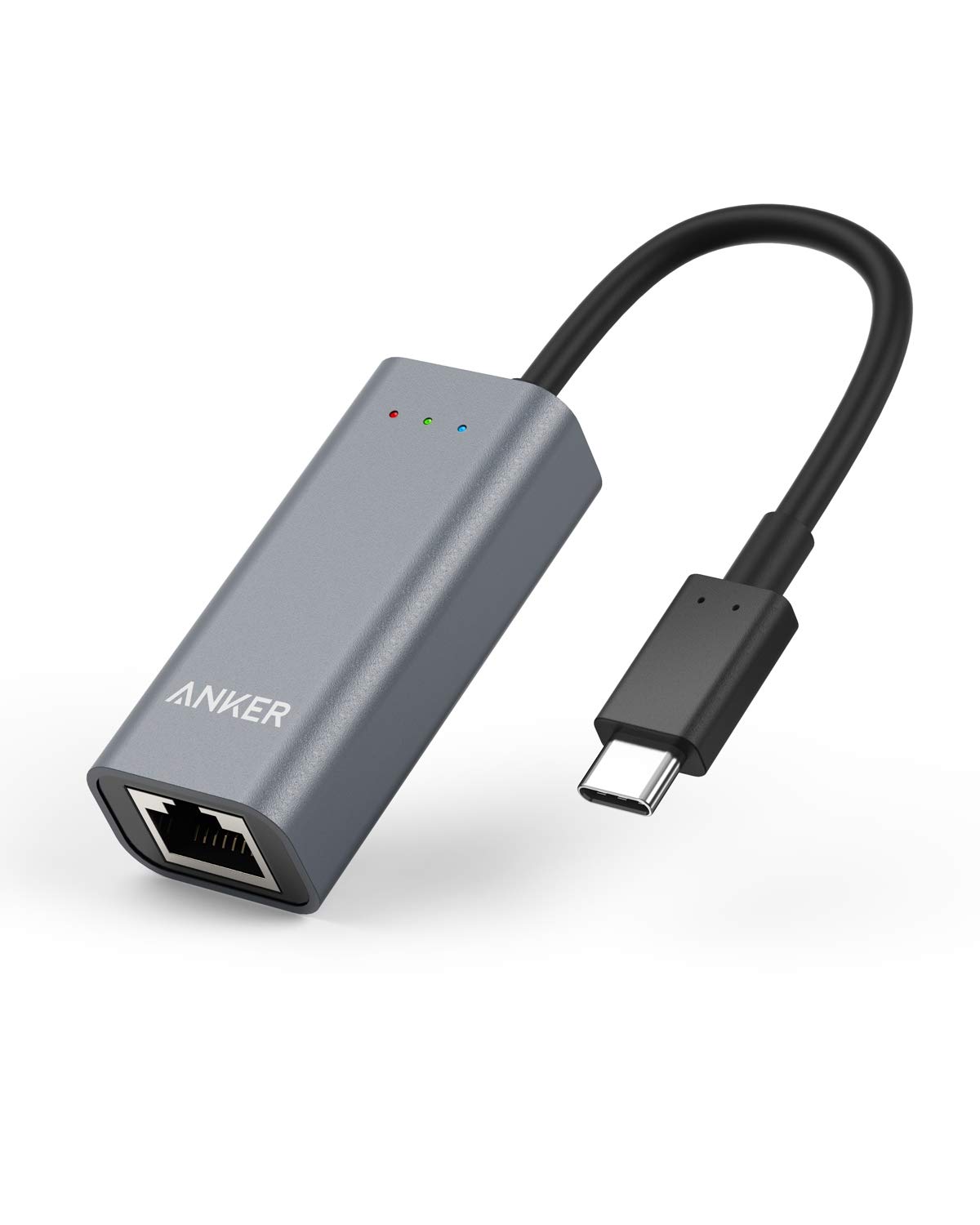 Anker USB C to Ethernet Adapter - Portable 1-Gigabit Network Hub (10/100/1000 Mbps) for MacBook Pro, iPad Pro, Chromebook, XPS, Galaxy S9/S8 - High-Speed Wired Internet Connection for Work, Gaming & Streaming