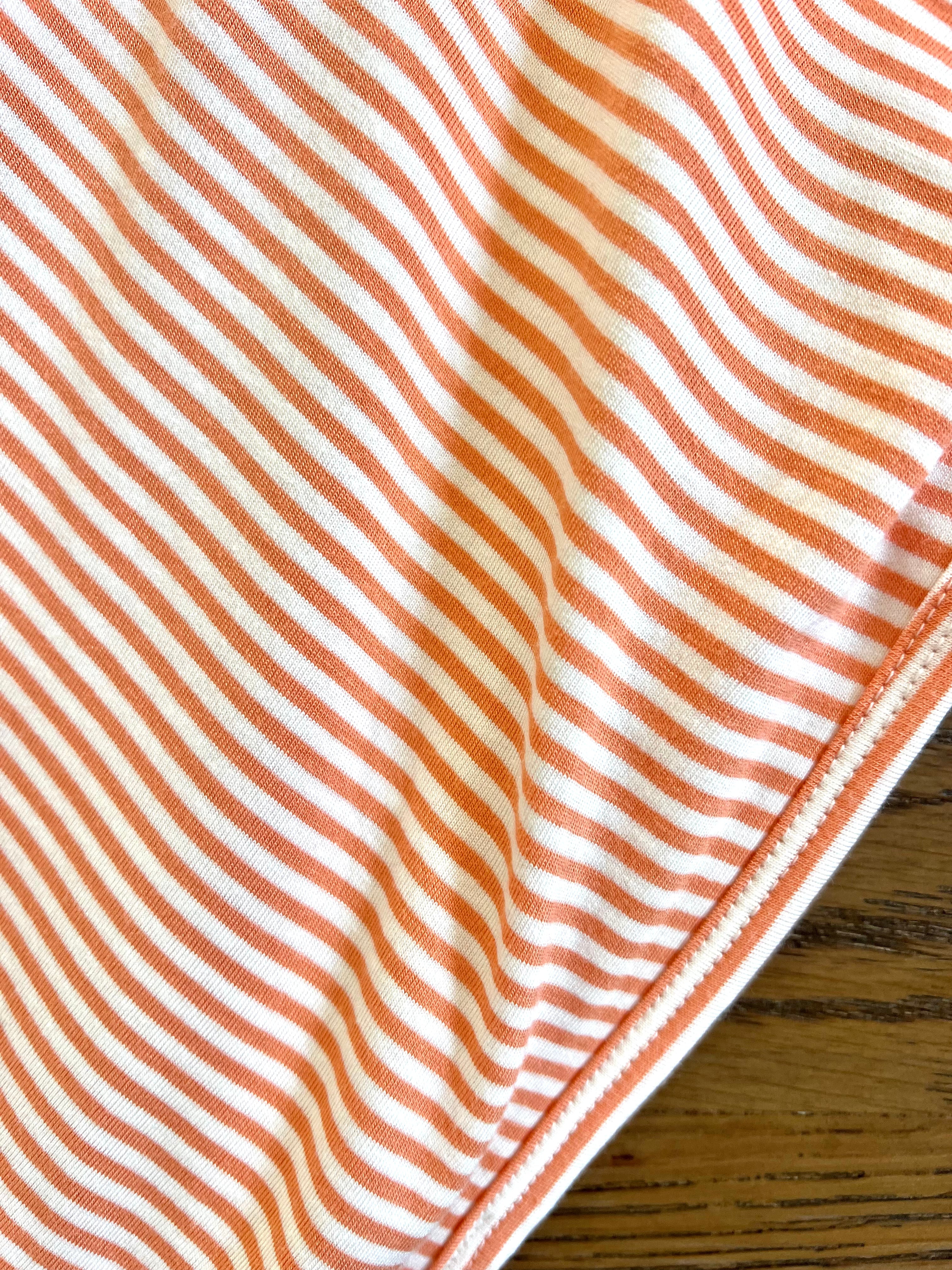 Stylish Apricot Pin Stripe Blouse - Elegant Women's Fashion Top for Work, Office & Casual Wear