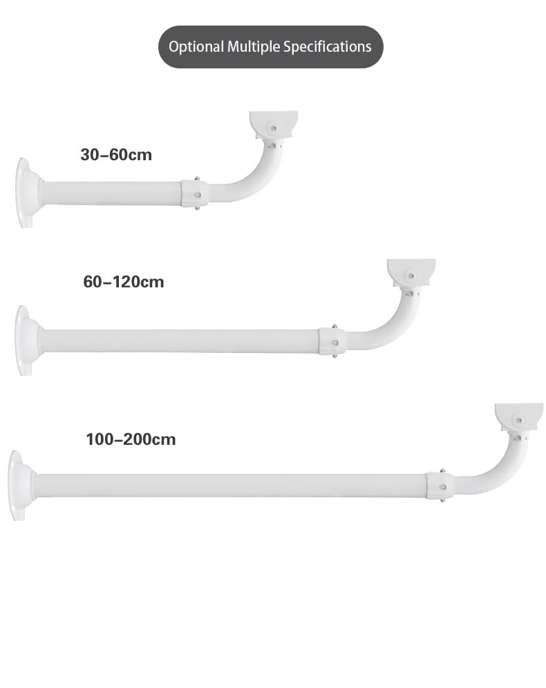 Adjustable Telescopic CCTV Security Camera Mount Bracket (30-47.2 inch) - Universal Wall Mount for IP Cameras & Surveillance Systems - Perfect for Home Security, Office Monitoring & Outdoor Surveillance