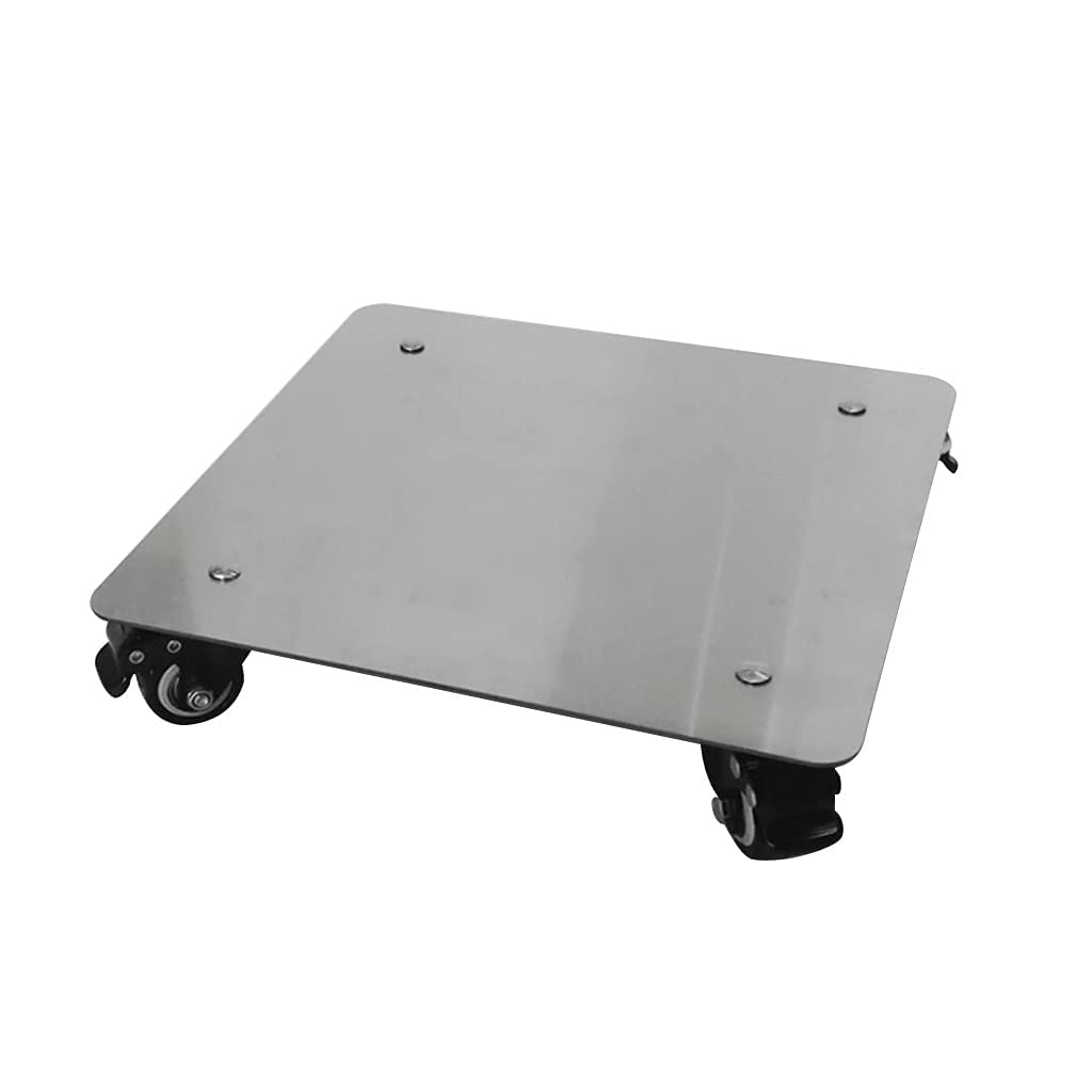 Heavy Duty Square Plant Stand with Wheels - 13 Inch Metal Potted Plant Tray, Mobile Flower Pot Mover for Indoor & Outdoor Garden - Universal Rolling Dolly Trolley with Saucer Tray (Perfect for Moving Large Plants on Patios, Decks and Greenhouses)