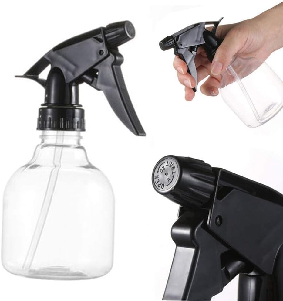 Professional Manual Water Spray Bottle for Salon & Barber - Plastic Refillable Trigger Sprayer with Fine Mist for Hair Styling, Alcohol Disinfection & Plant Misting - Perfect for Hairstylists, Gardeners & Home Cleaning