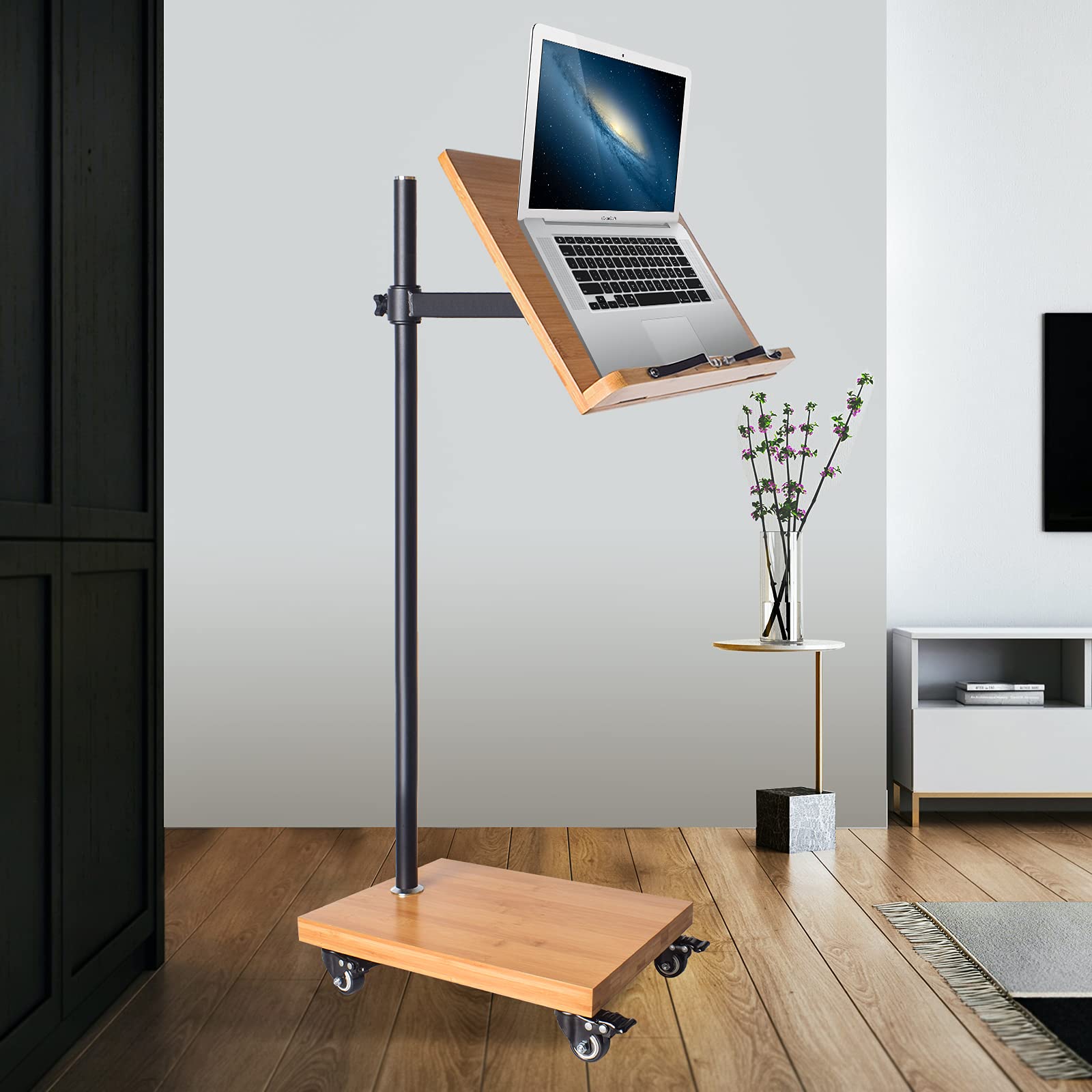 Adjustable Book Stand with Floor Stand - Hands-Free Reading Holder for Books, Tablets & Cookbooks - Perfect for Home, Office & Classroom Use