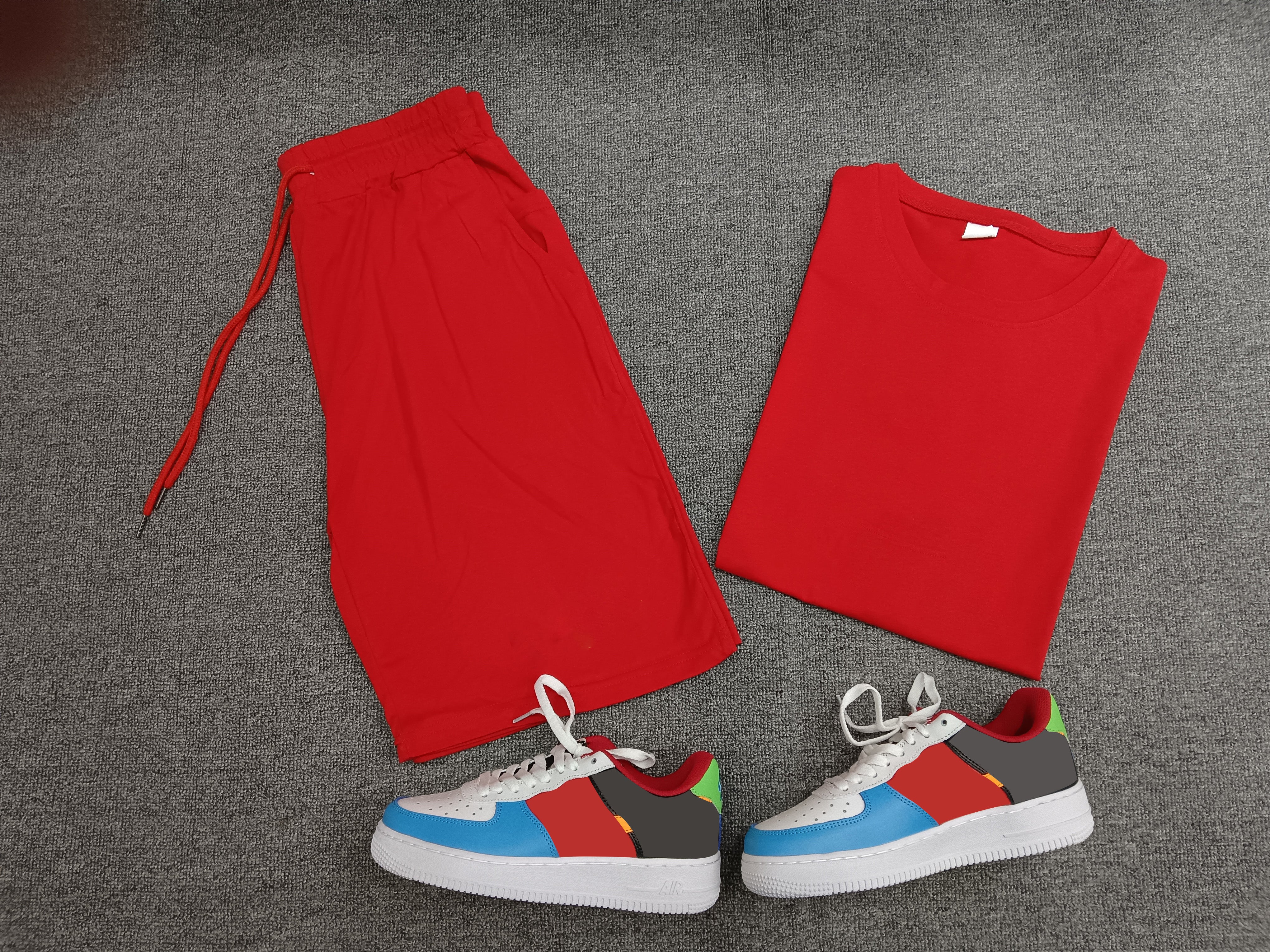 Men's Casual Short Sleeve T-Shirt & Athletic Shorts Set - Comfortable Summer Outfit for Gym, Running, Beach & Lounge Wear