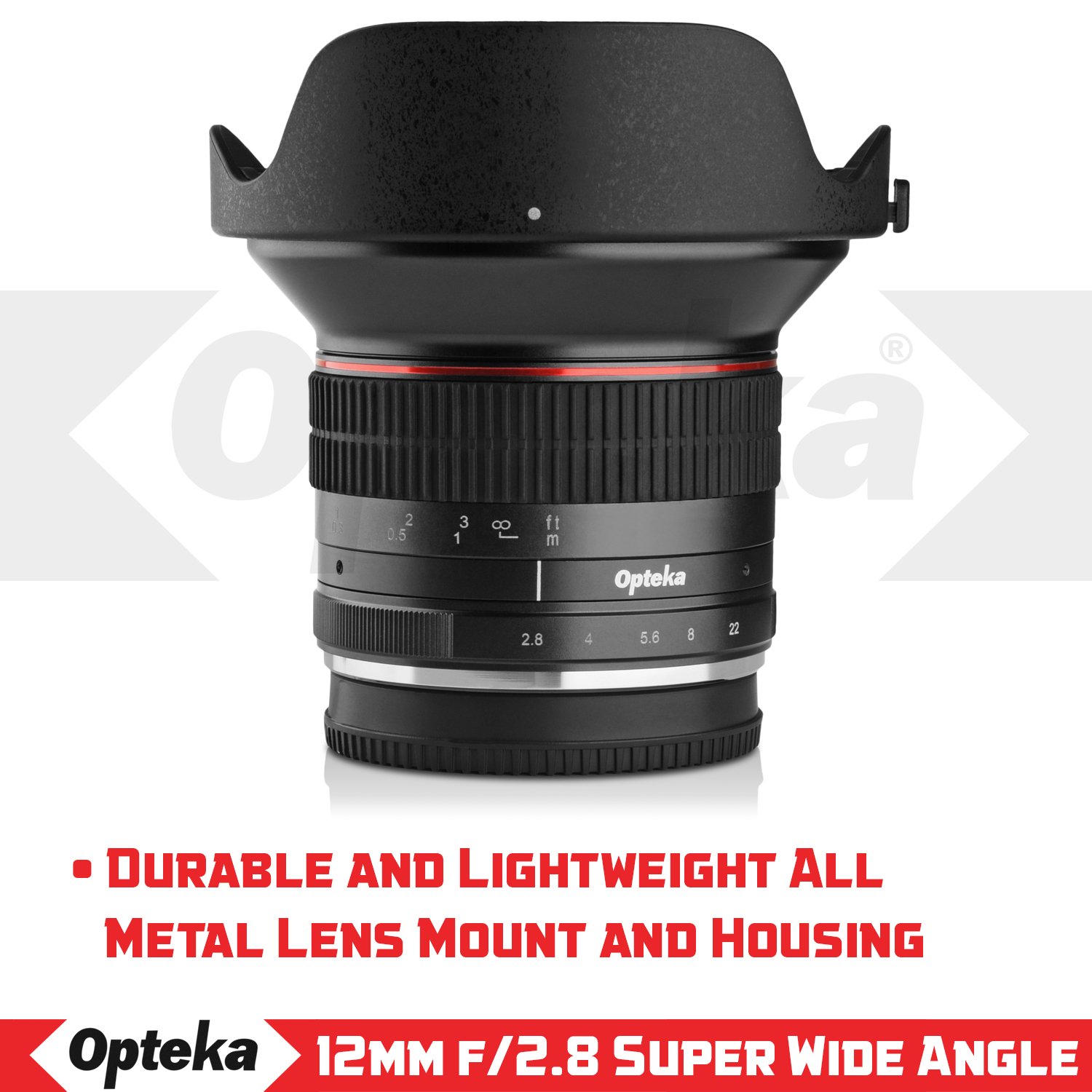 Opteka 12mm f/2.8 HD MC Manual Focus Wide Angle Lens for Sony E Mount APS-C Cameras - Perfect for Landscape, Architecture & Low Light Photography