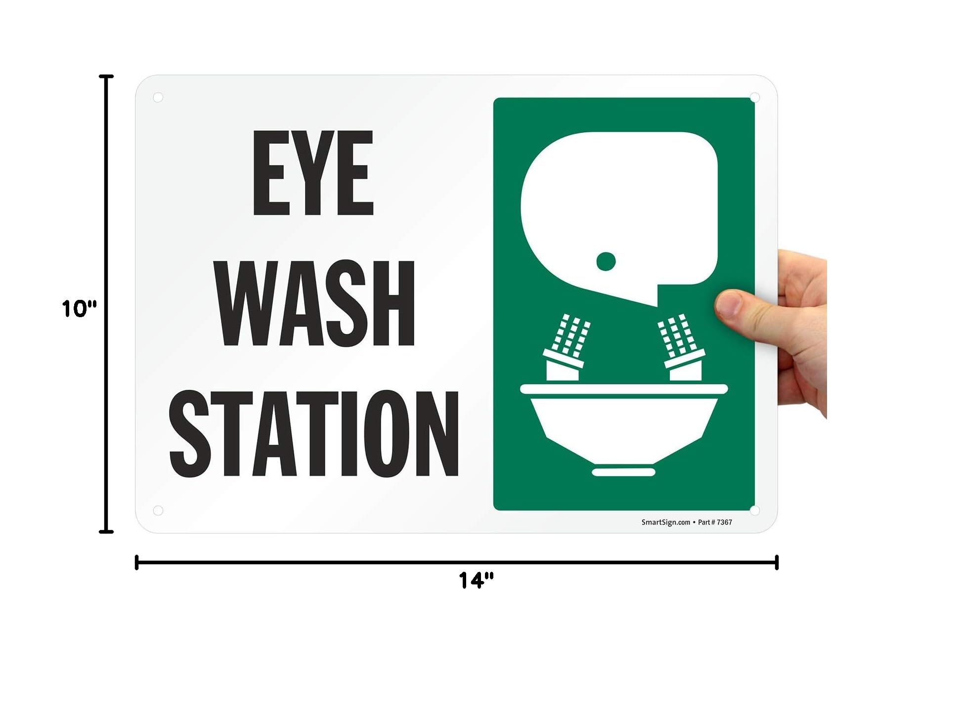 SmartSign 'Eye Wash Station' Safety Sign - 10