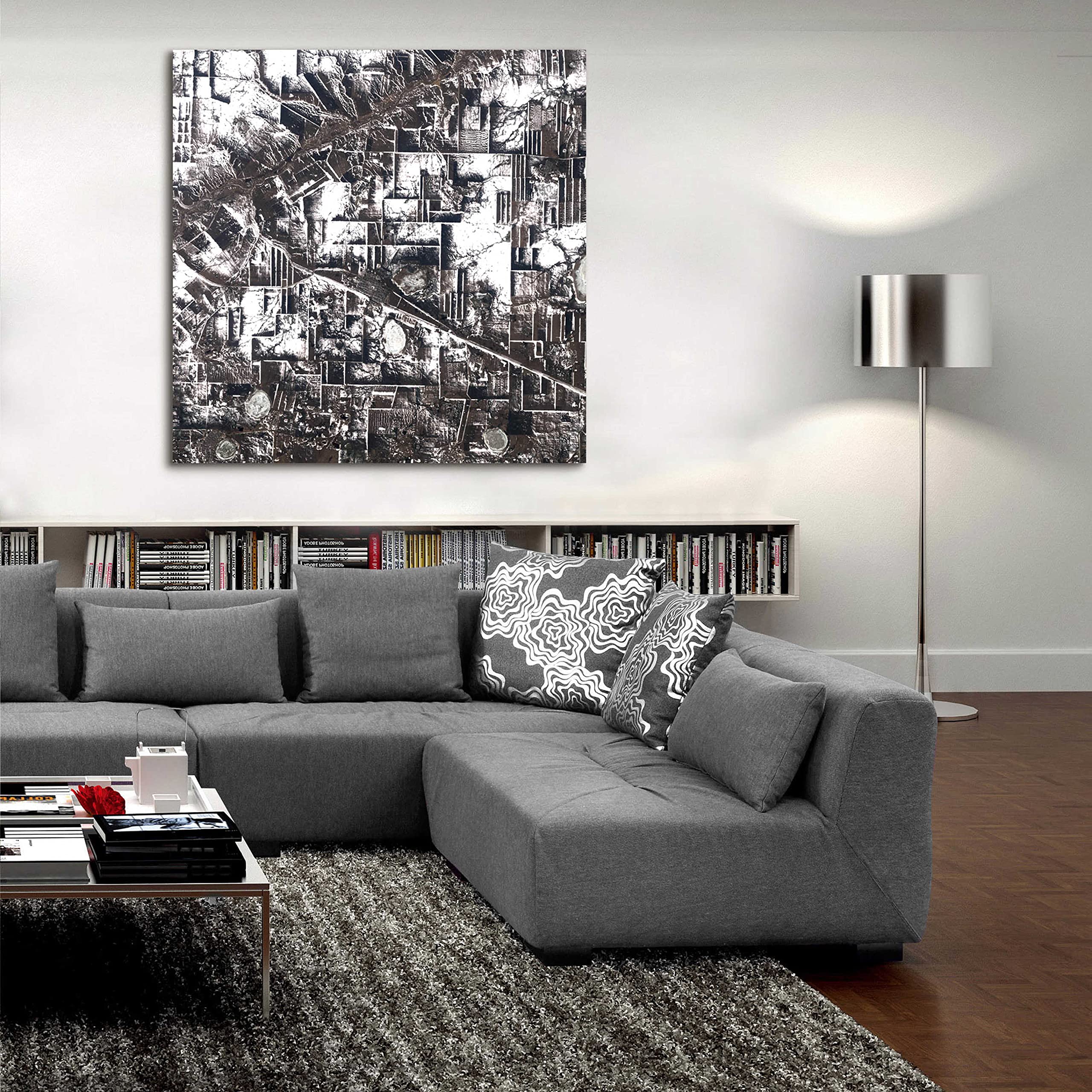 Epic Art 'Earth as Art: Northern Kazakhstan' Acrylic Glass Wall Decor - 36x36 Inches Modern Home & Office Artwork - Perfect for Living Room, Bedroom, or Office Decoration