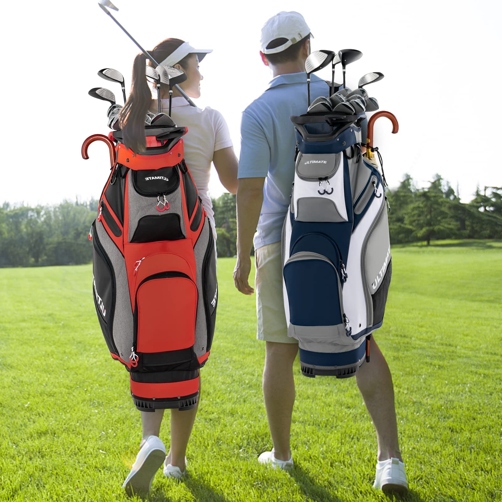 Tangkula Premium Golf Cart Bag with 14-Way Divider - Durable, Water-Resistant & Lightweight Golf Stand Bag for Men & Women - Perfect for Golf Courses, Driving Range & Outdoor Sports