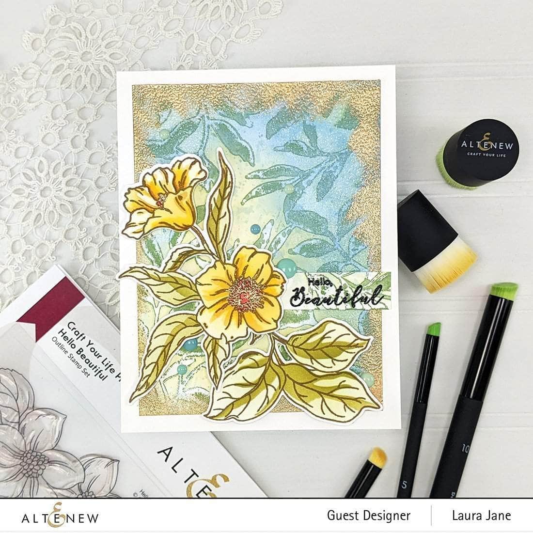 DIY Craft Your Life Project Kit: Hello Beautiful - Creative Scrapbooking & Card Making Supplies for Handmade Greeting Cards, Journals, and Home Decor