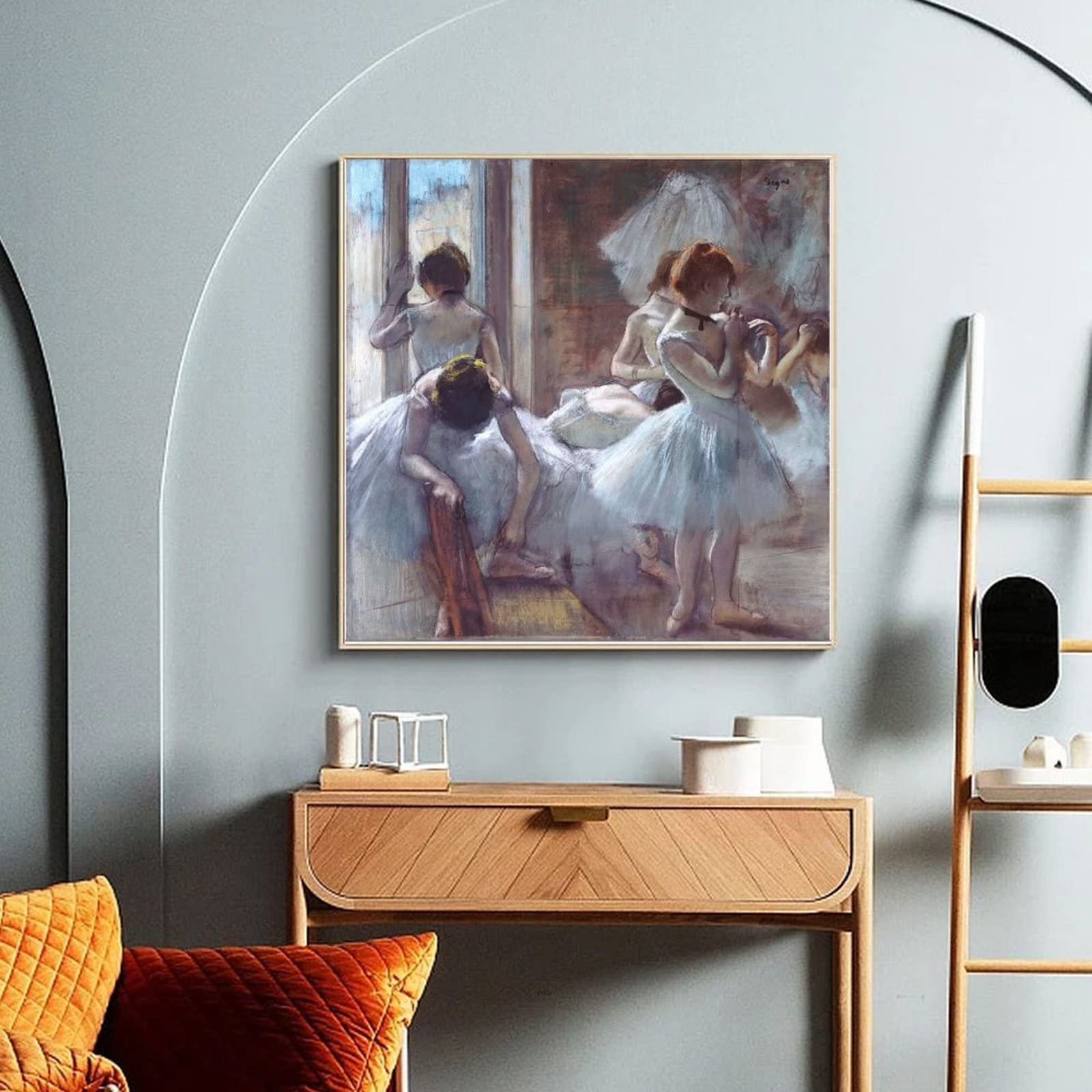 Edgar Degas Ballet Class Poster Print - 12x12 Inch (30x30cm) Canvas Wall Art for Living Room, Bedroom & Office Decor | Unframed Aesthetic Painting | Perfect for Dance Studios, Home Theaters & Gift Ideas