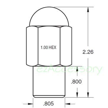 16 Dualie Mag Lug Nuts 14mmx2.0 with Washers - 0.8