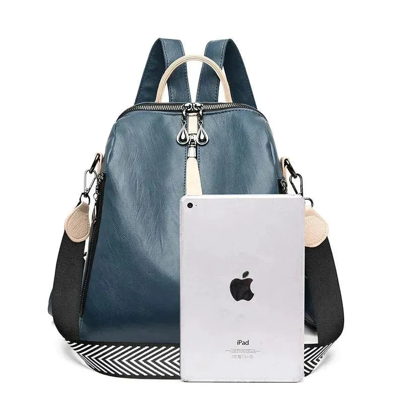 Stylish & Durable Large Soft Leather Backpack for Women & Men - Perfect for Travel, Work & School