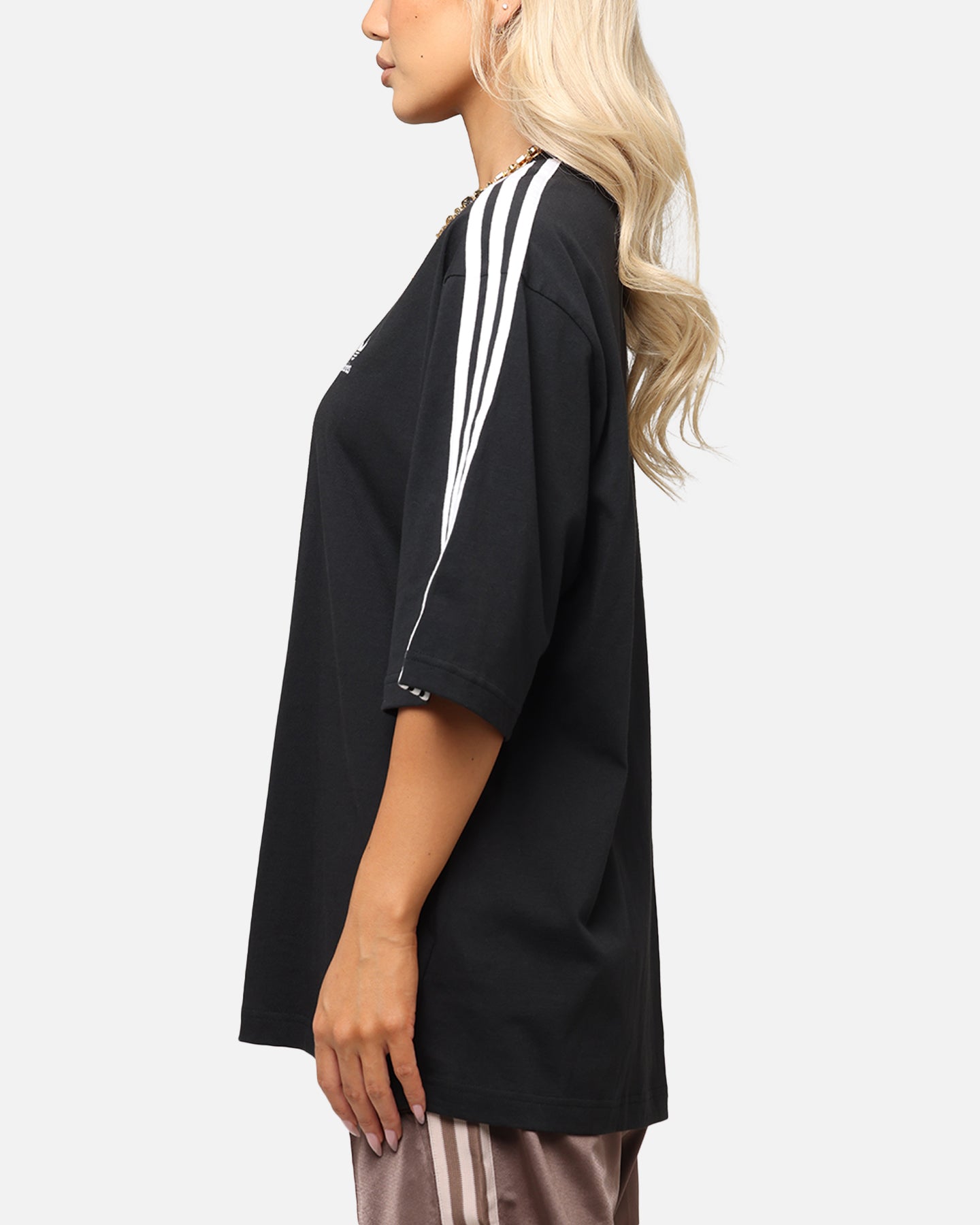 Adidas Oversized T-Shirt for Men - Black Cotton Casual Tee for Streetwear & Everyday Comfort