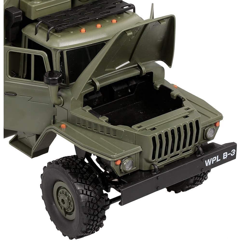 1:16 Scale RC Military Truck - 6WD Off-Road Remote Control Army Vehicle with 2.4Ghz, Electric Toy for Adults & Kids | Perfect for Outdoor Play, Military Simulation & Gift Giving