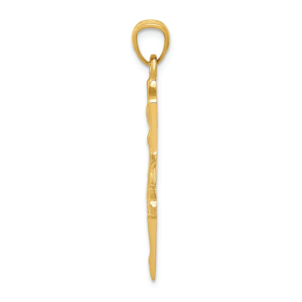 14K Yellow Gold Dancing Ballerina Charm Pendant - Elegant Ballet Jewelry Gift for Women - Perfect for Necklaces, Bracelets & Special Occasions