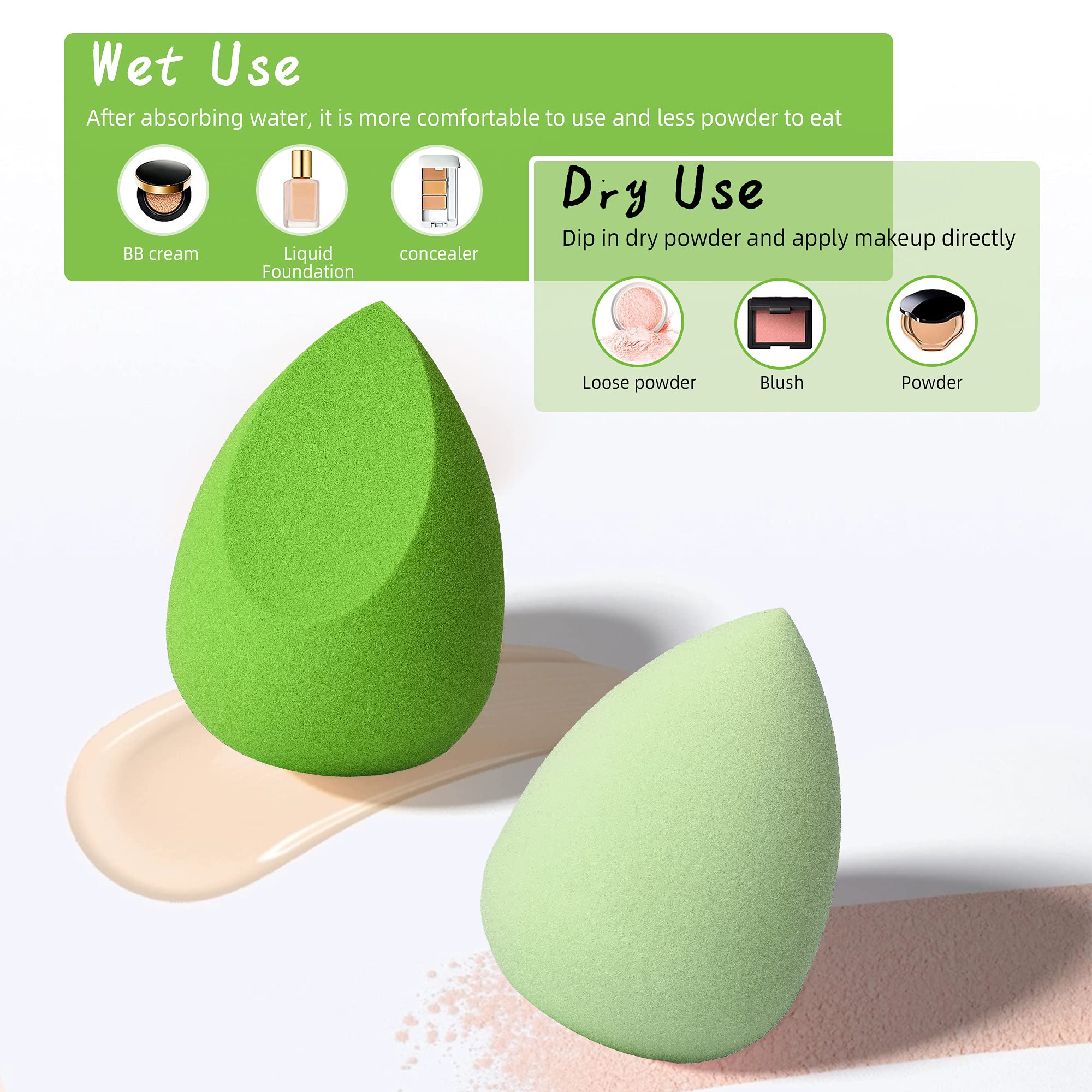 COSTICA Makeup Sponge Set - 8 pcs Multi-Colored Beauty Blenders for Flawless Liquid Foundation Application | Perfect for Professional Makeup & Everyday Use