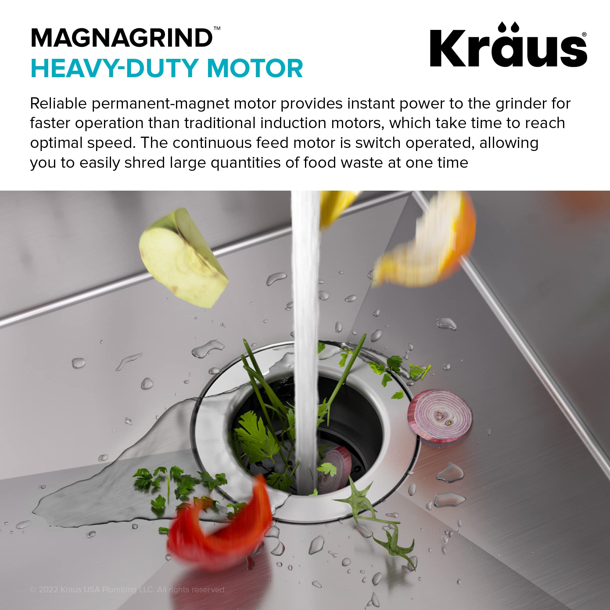 Kraus KHU100-30-100-100MB 30-inch Undermount Single Bowl Stainless Steel Kitchen Sink with WasteGuard 1 HP Garbage Disposal - Durable 16 Gauge Commercial Grade for Busy Home Kitchens & Restaurant Prep Areas